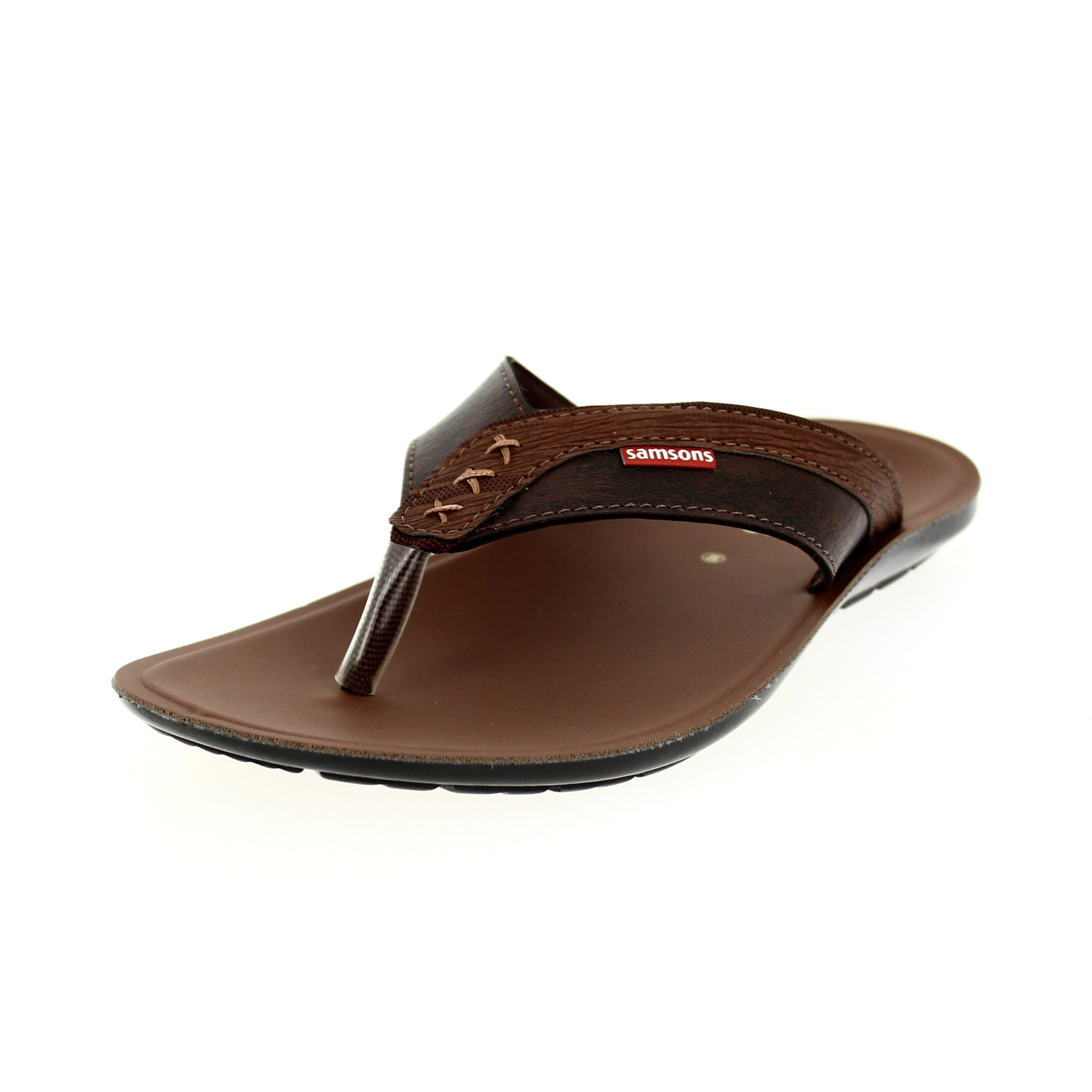 samsons   Men Casual V-strap Slippers BROWN