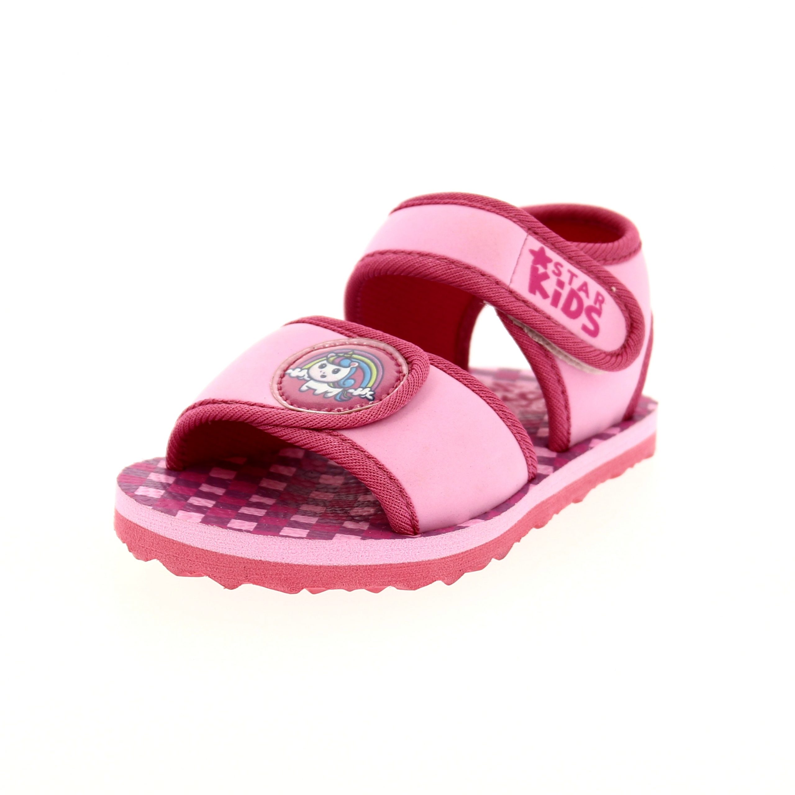 STAR KiDS Girls Casual Velcro Slippers PINK