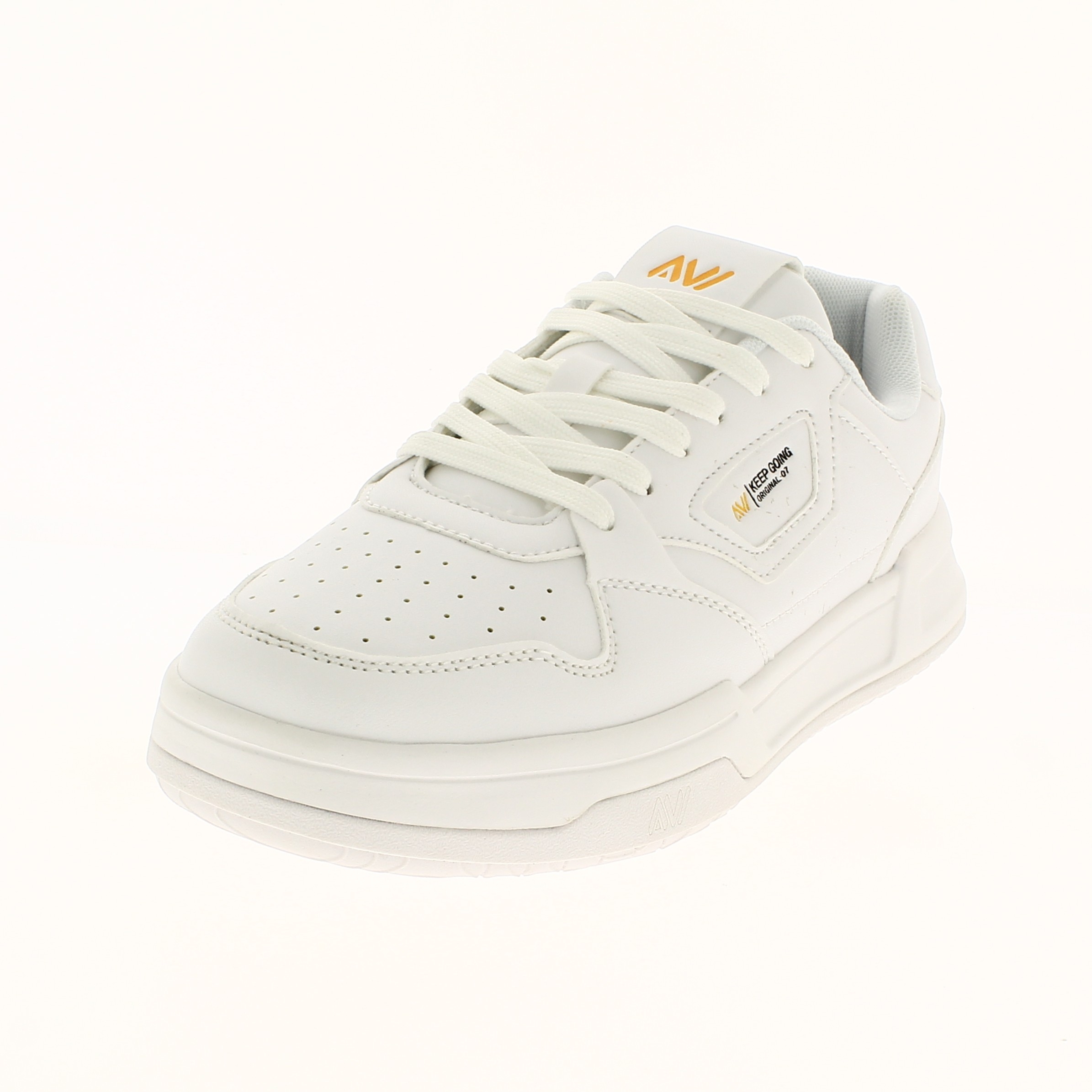 AVI   Men Casual Lacing Shoes WHITE