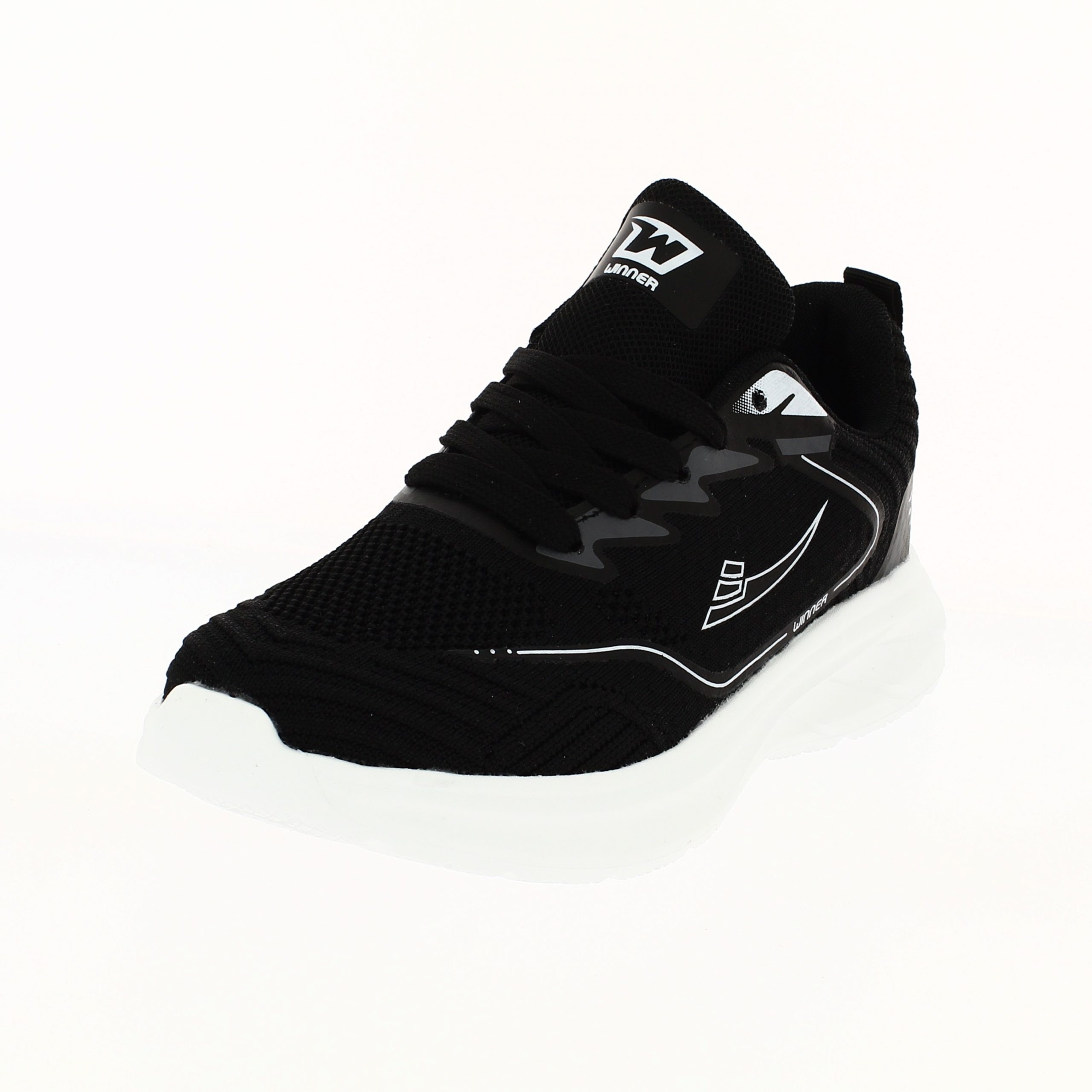 Winner Boys Casual Lacing Shoes BLACK