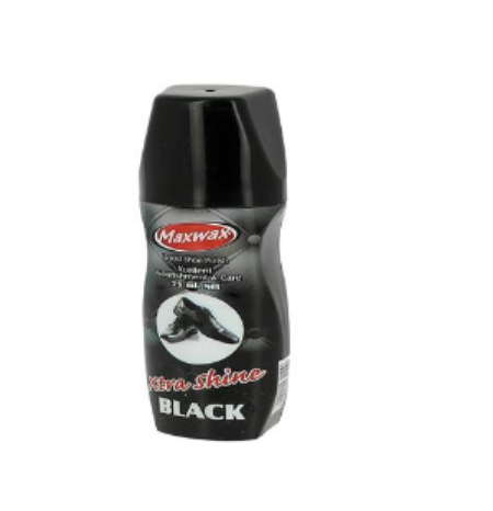 MAXWAX UNISEX SHOE POLISH 75ML-BLACK