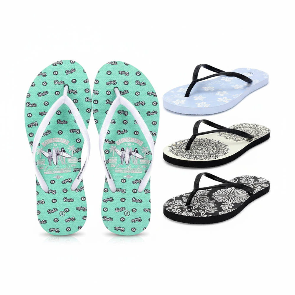 Barbie Girls Casual FLATS  Flip Flops LIGHT GREEN , BLUE/PURPLE , WHITE , DARK BLUE