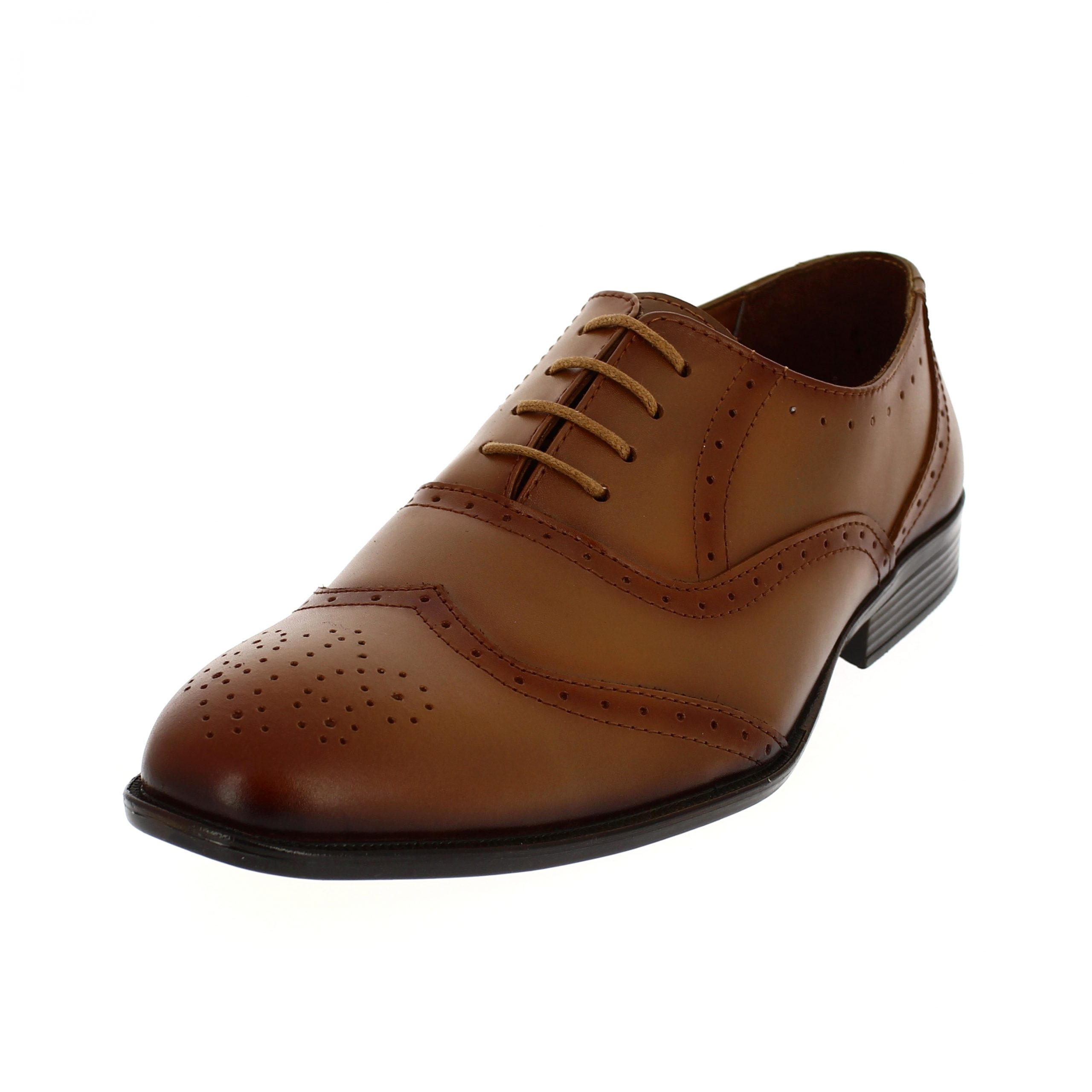 PICCASO   Men Formal Lacing Shoes TAN