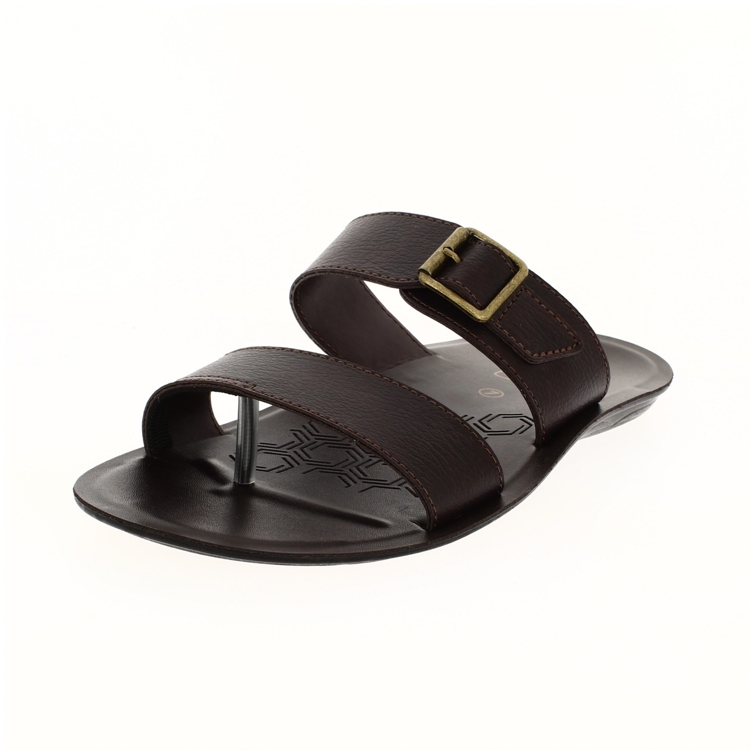 U Softo   Men Casual  Toe Ring Slippers BROWN