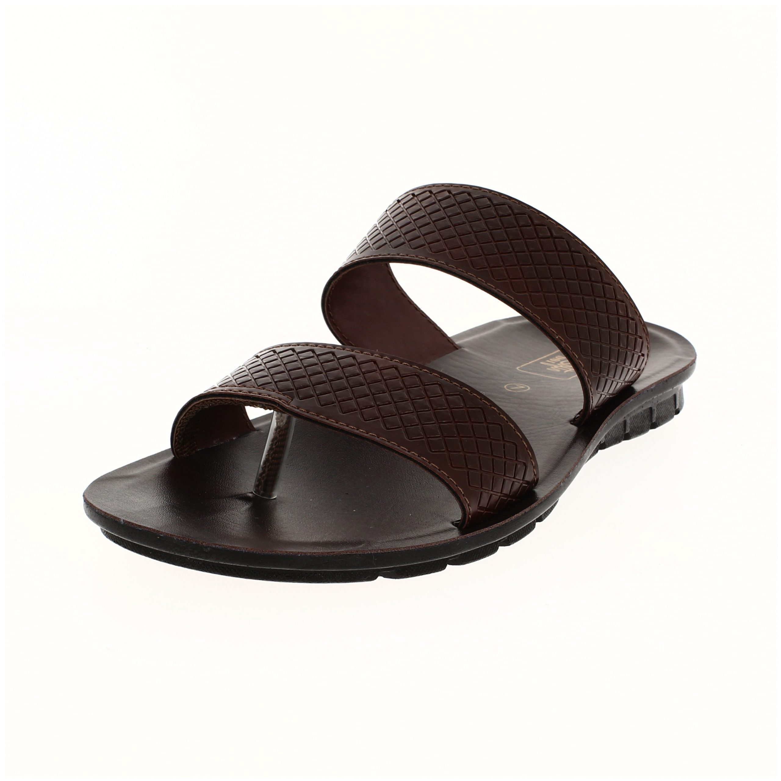 U Softo   Men Casual  Toe Ring Slippers BROWN