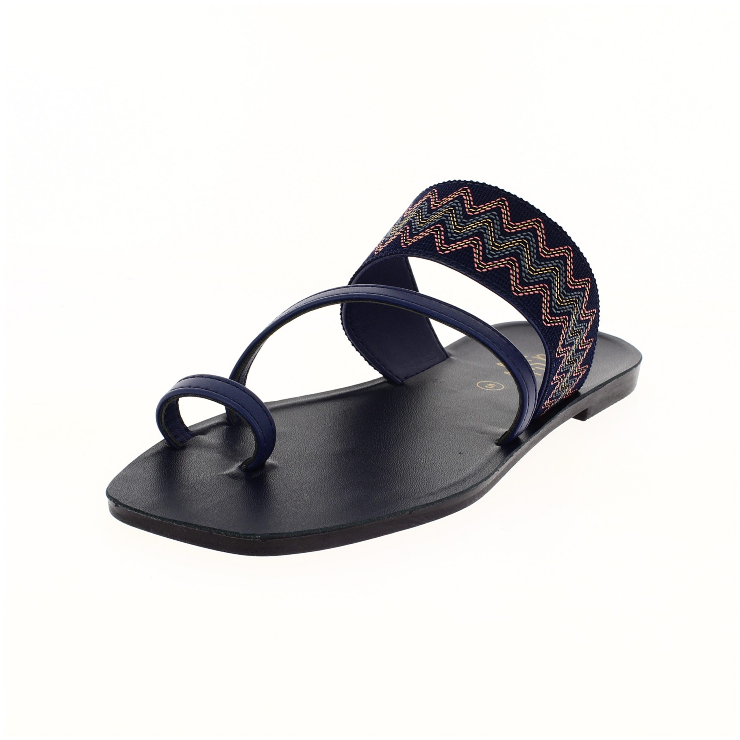 U Softo  Women Casual  Toe Ring Slippers BLUE