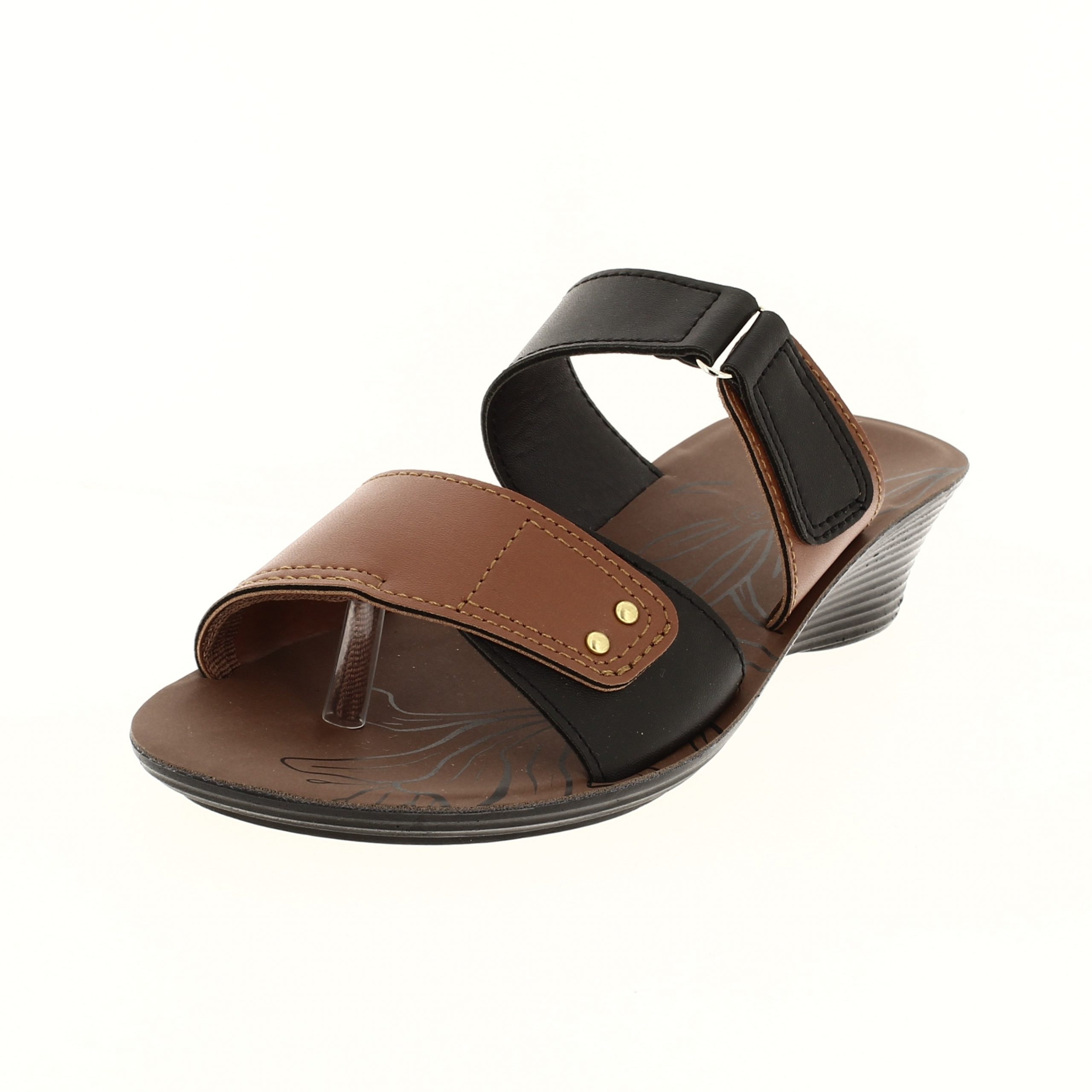 U Softo  Women Casual  Toe Ring Slippers BLACK