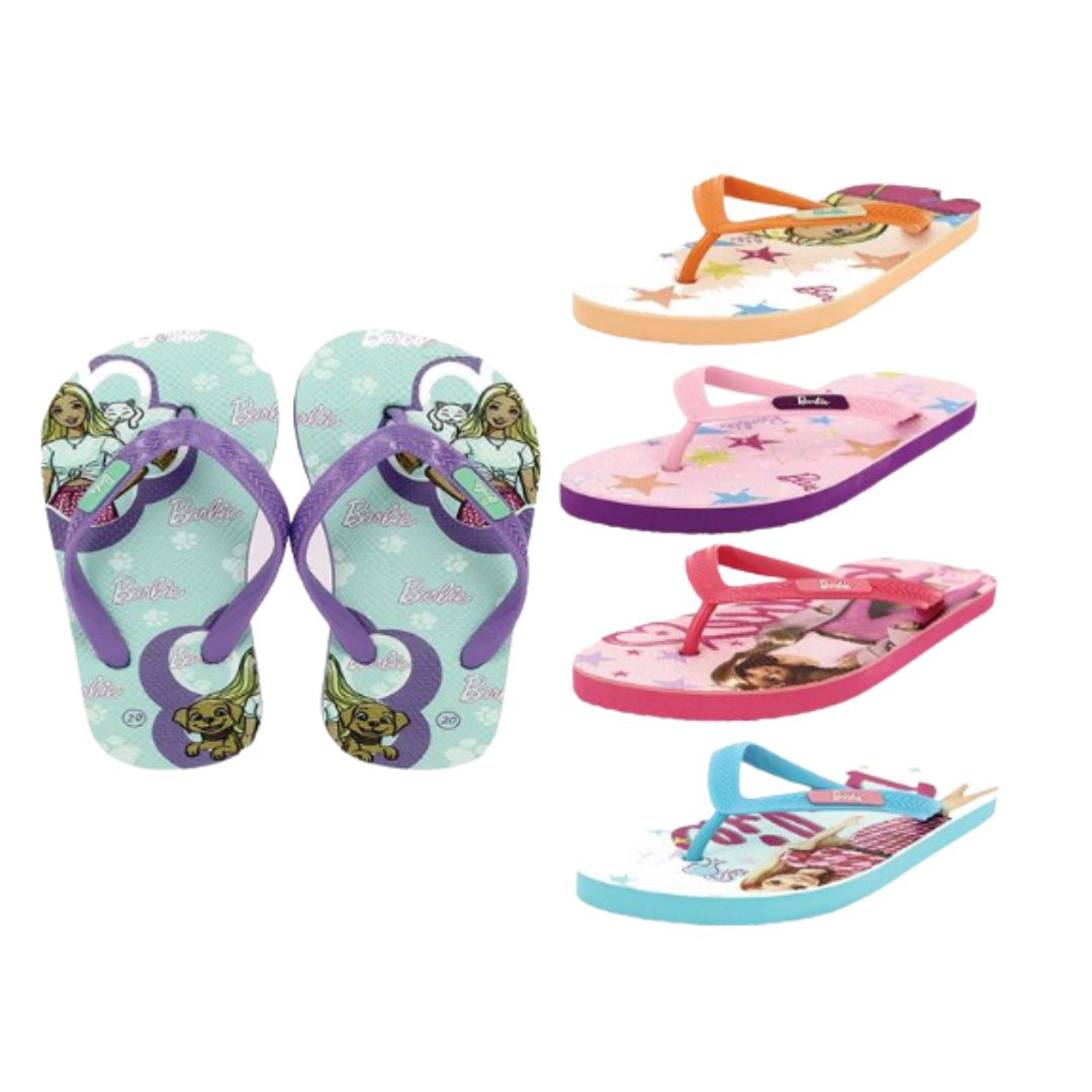 Barbie  Women Casual FLATS  Flip Flops LIGHTPINK , DARKPINK , PURPLE , BLUE , PEACH