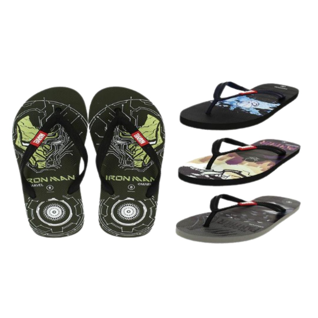 Marvel   Men Casual FLATS  Flip Flops BLACK , ASH , GREEN , PURPLE