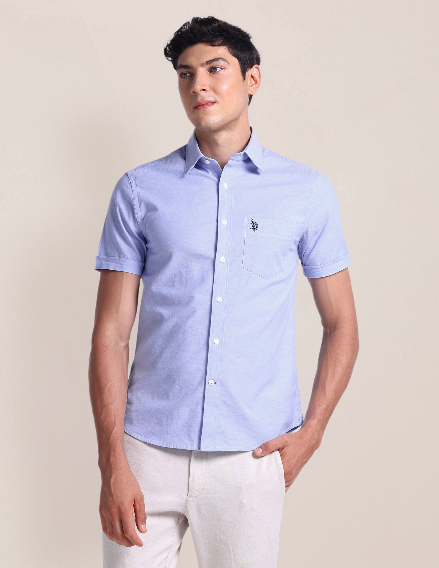 U.S. Polo Assn Men Casual SHIRTS BLUE