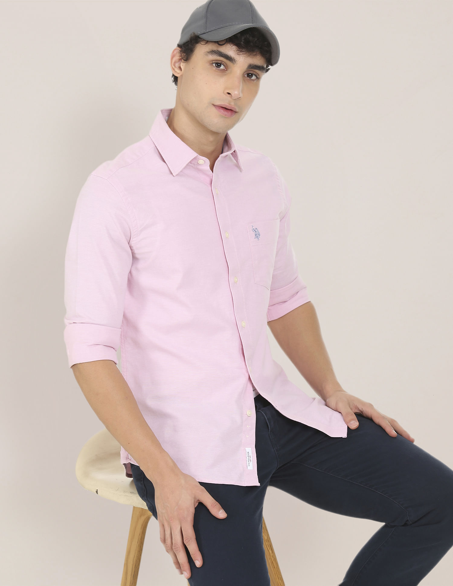 U.S. Polo Assn Men Casual SHIRTS PINK