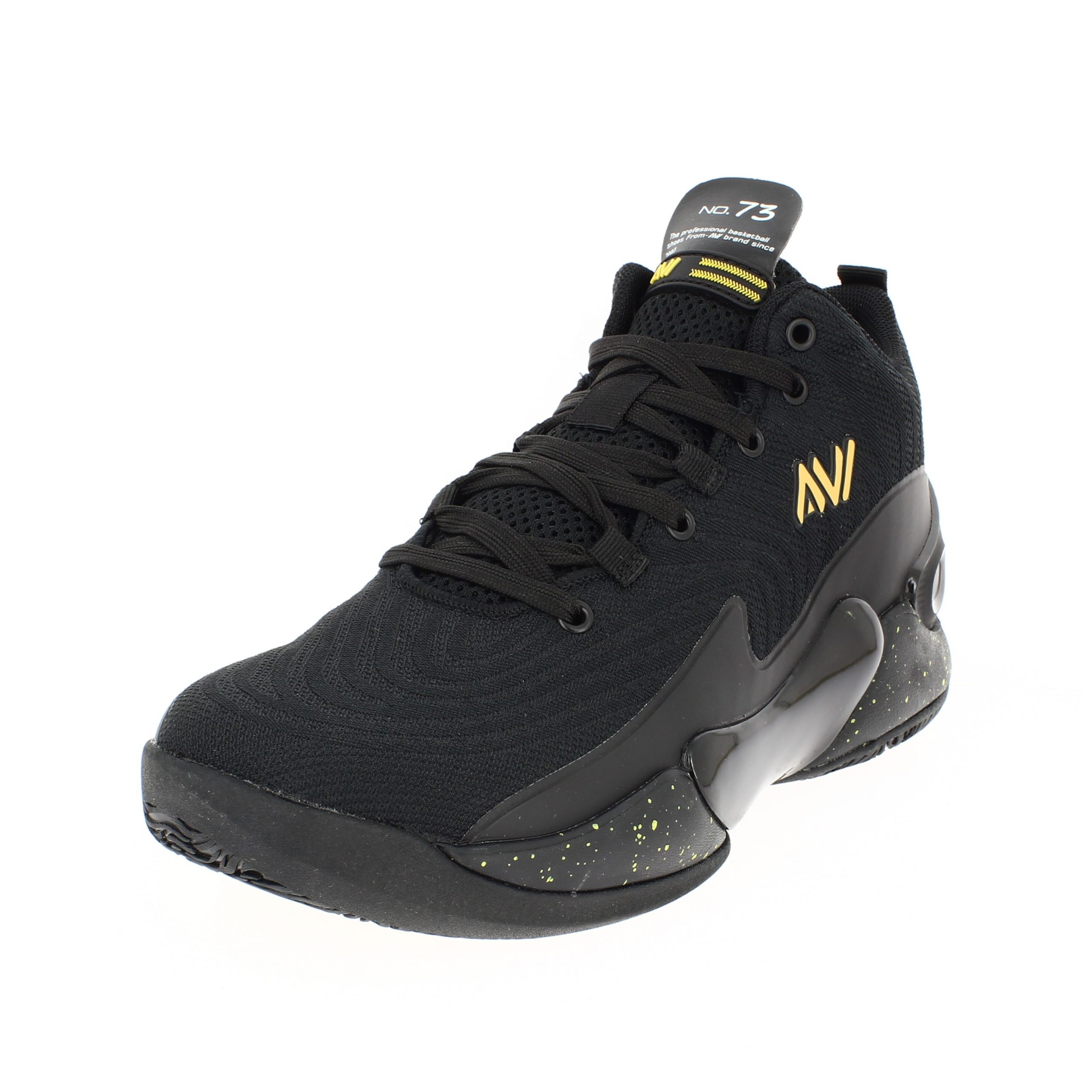 AVI Men Sports BASKETBALL Lacing Shoes BLACK