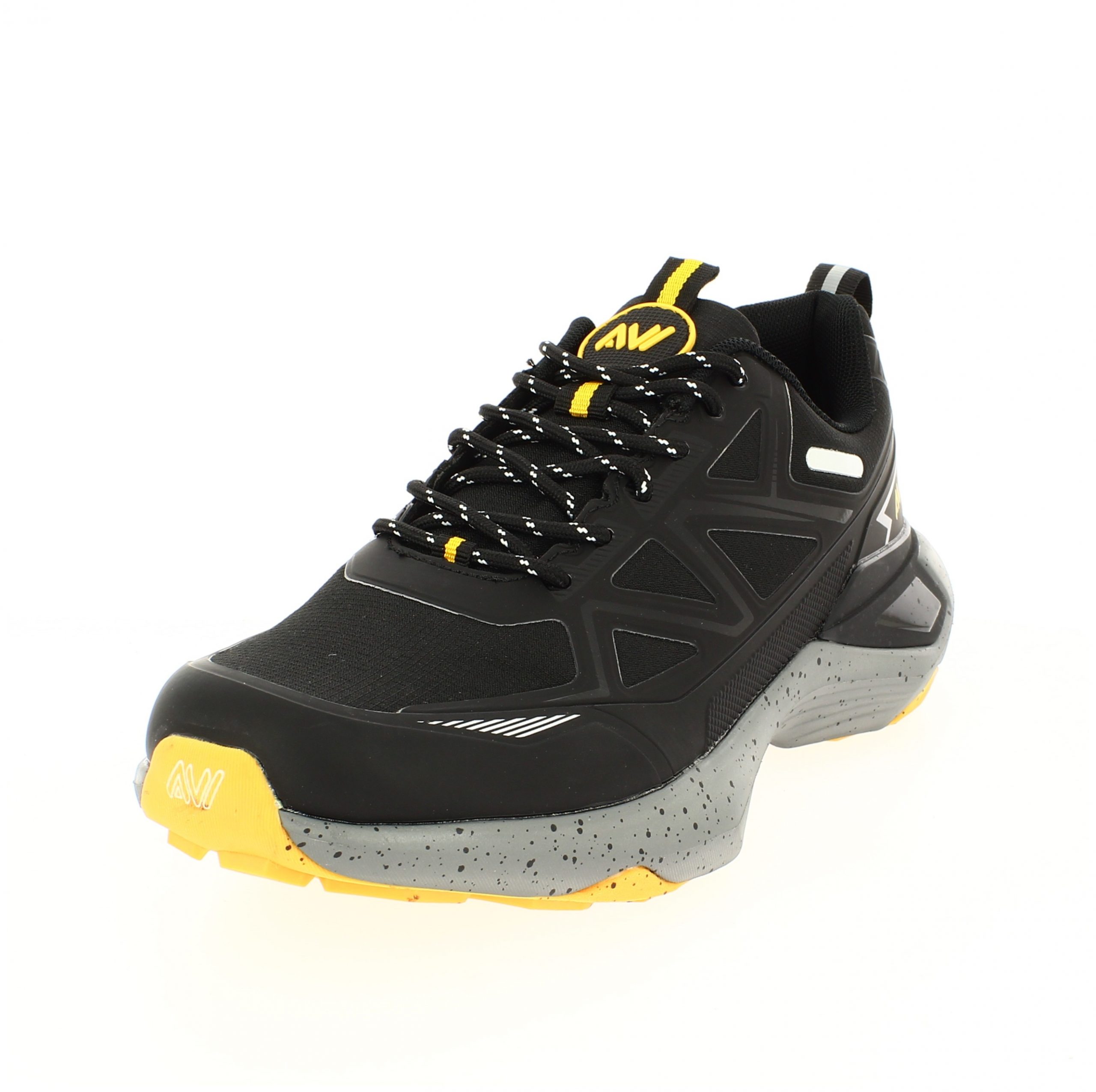 AVI Men Sports RUNNING  Lacing Shoes BLACK