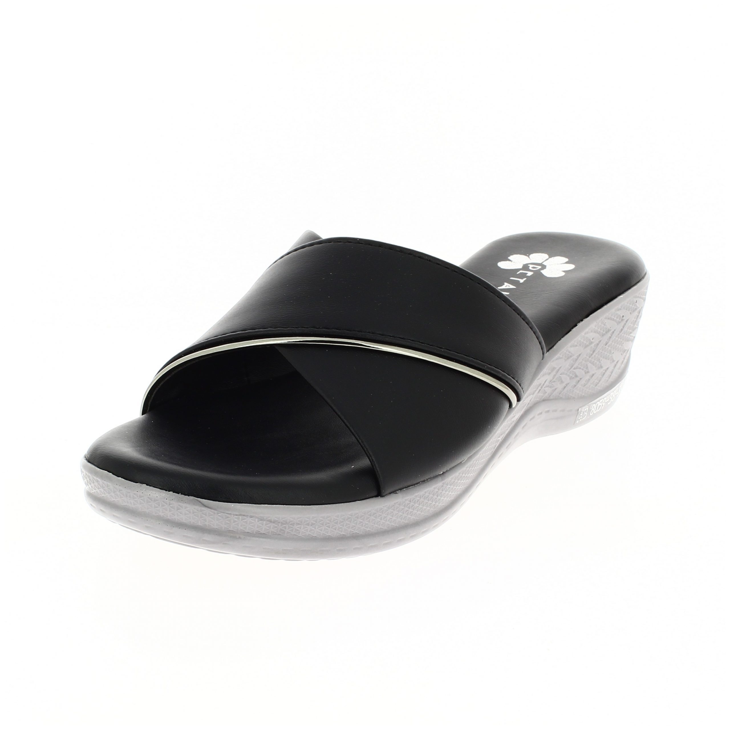 PETALZ Women Casual Slip-on Wedges BLACK