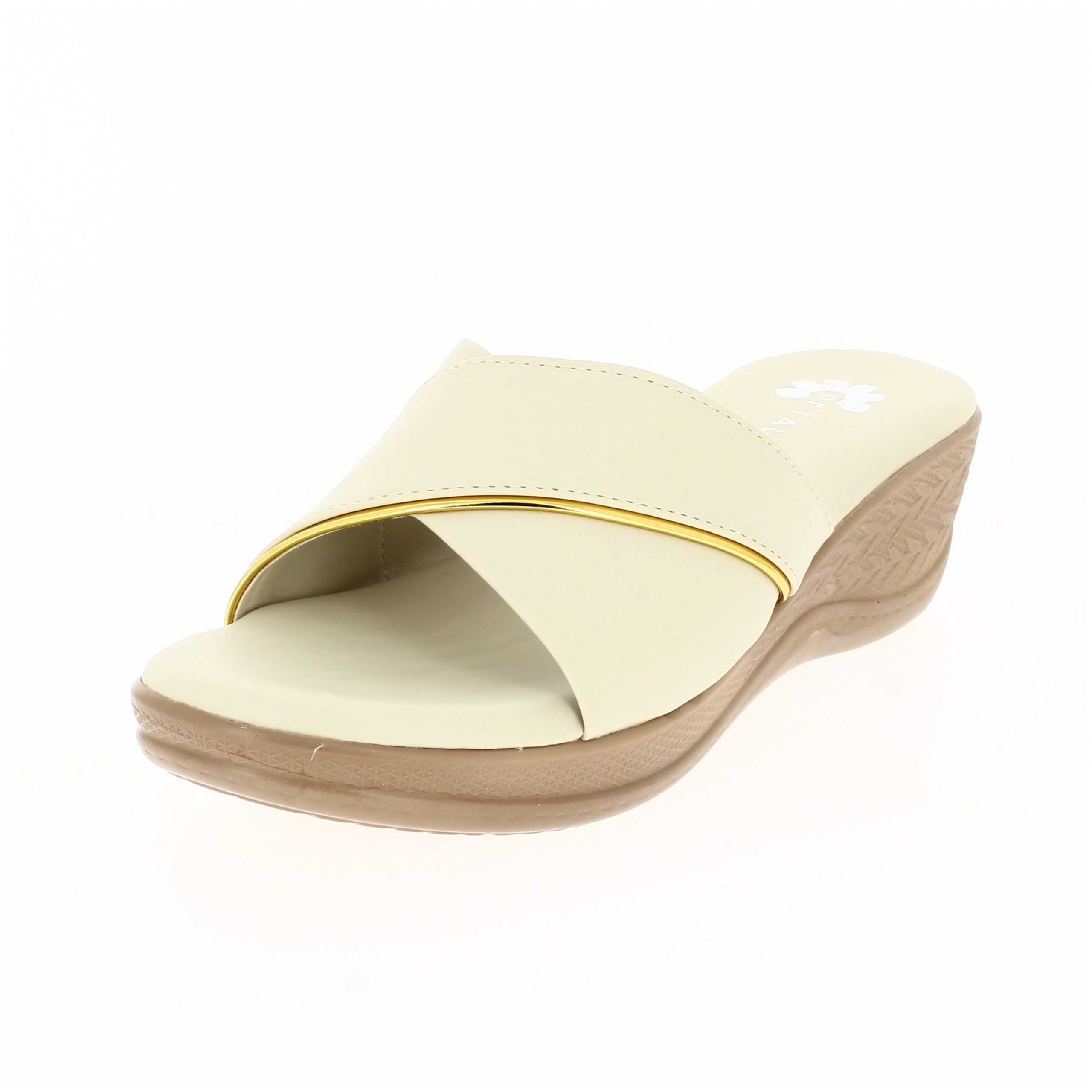 PETALZ Women Casual Slip-on Wedges BEIGE