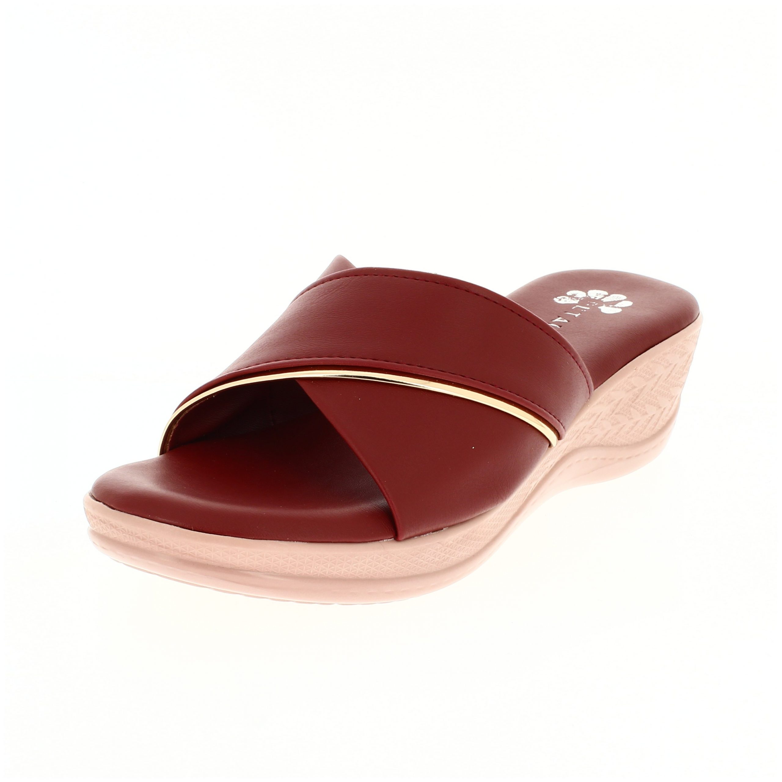 PETALZ Women Casual Slip-on Wedges MAROON
