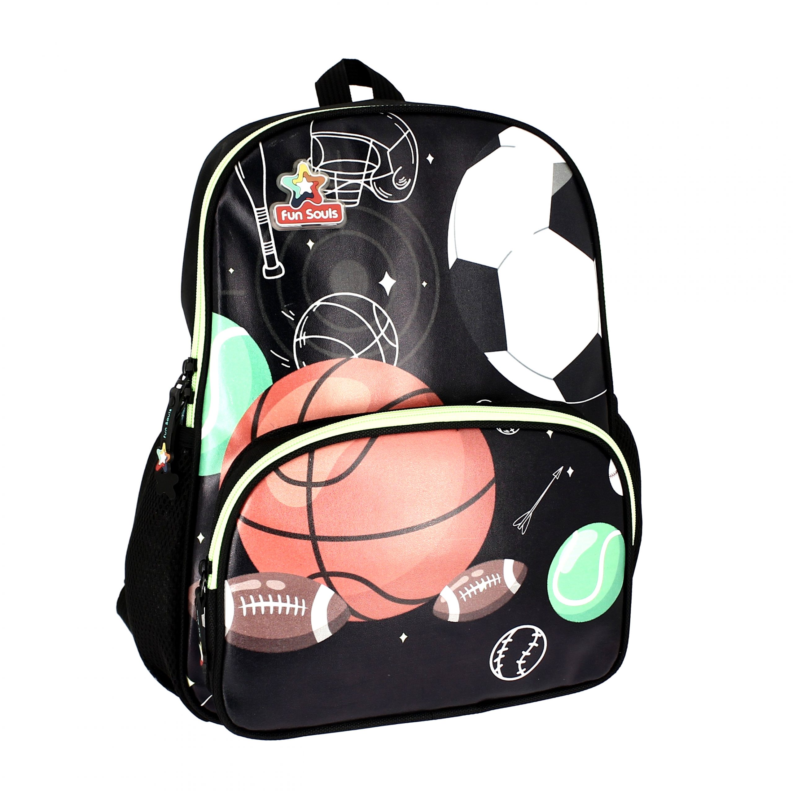 Fun Souls Boys BACK PACK BLACK - 42cmx31cmx11cm