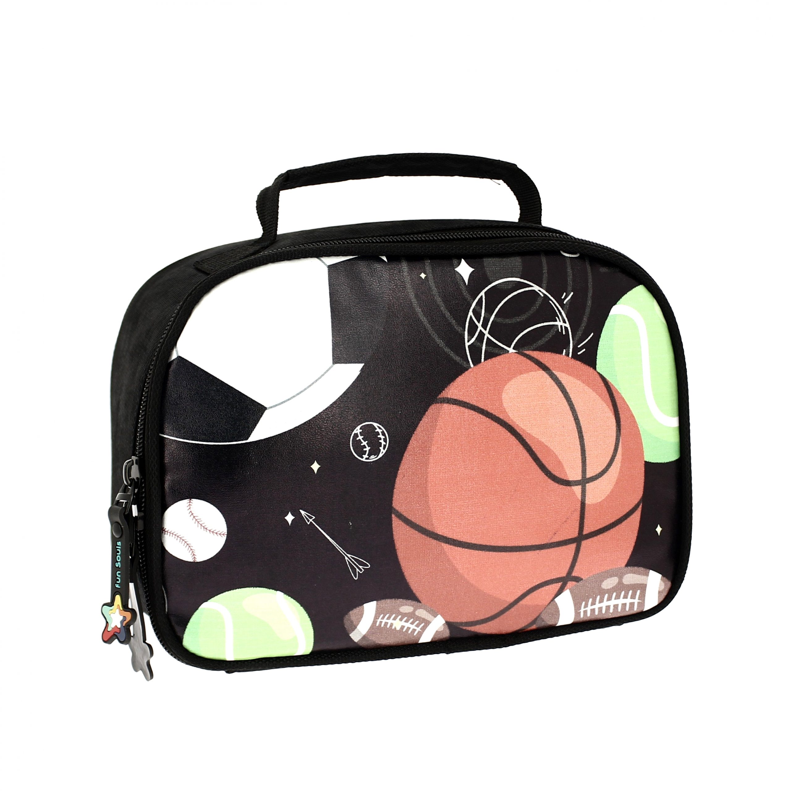 Fun Souls Boys LUNCH BAG BLACK - 24cmx9cmx17cm