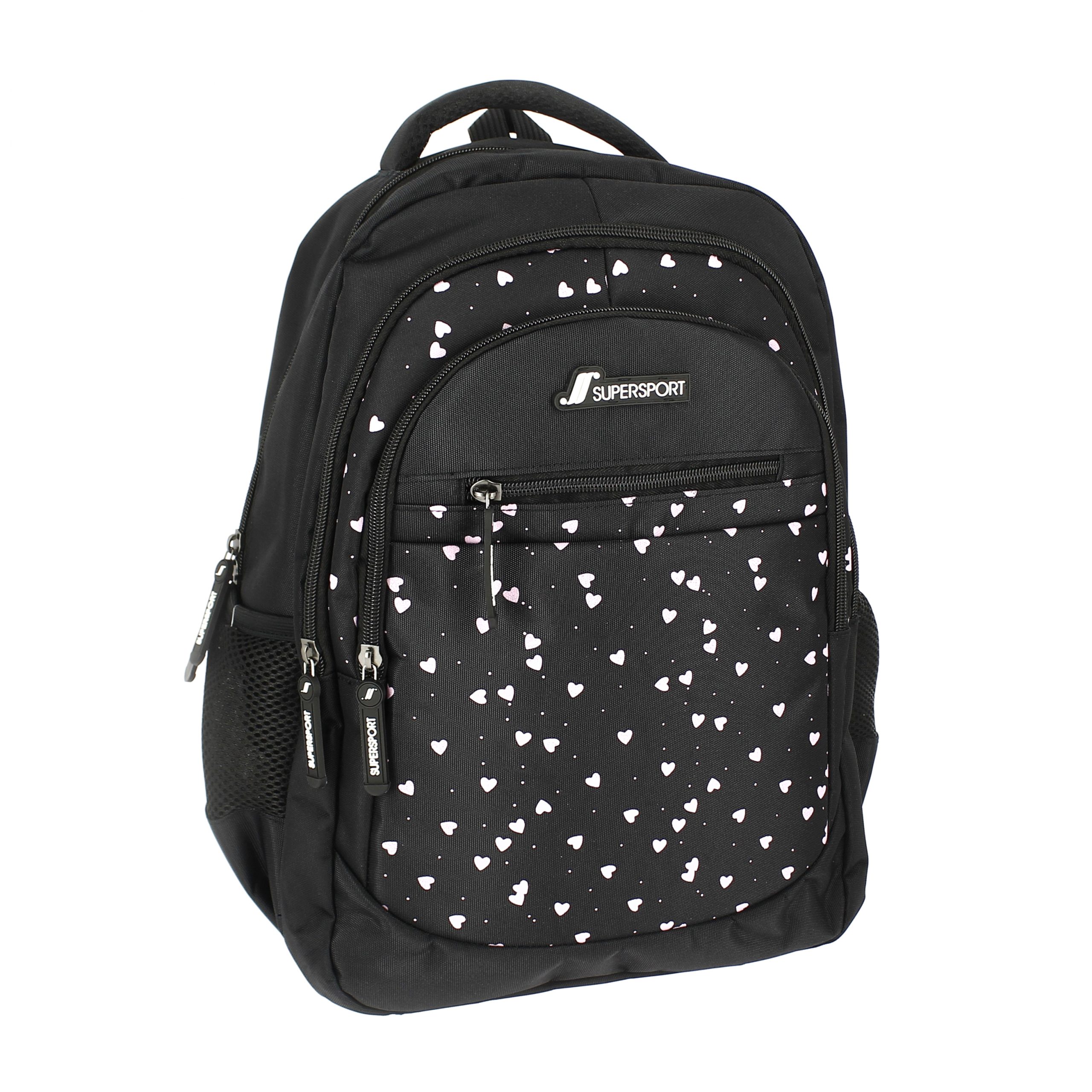 DSI SUPERSPORT Girls BACK PACK BLACK - 43cmx30cmx17cm