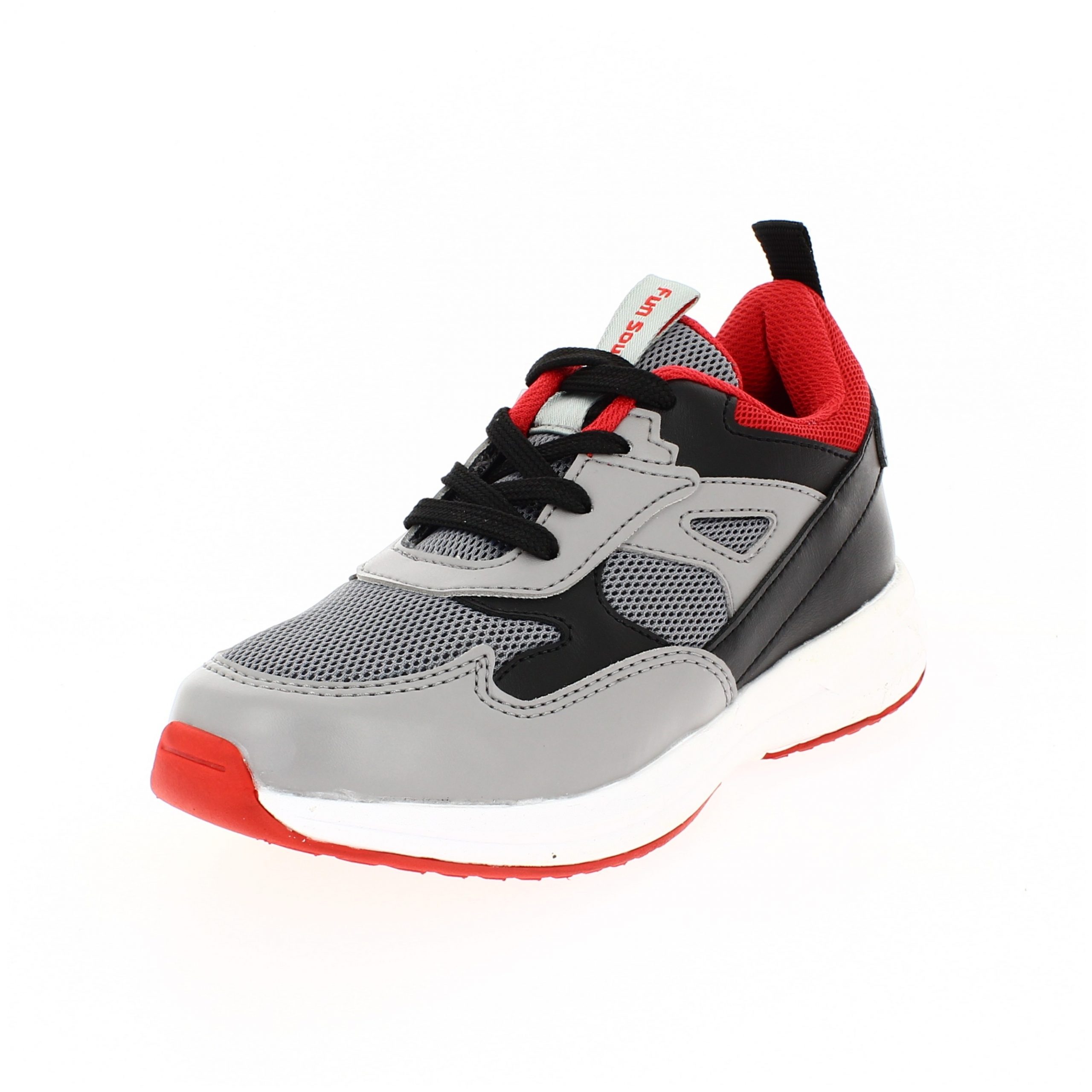 Fun Souls Boys Sports Lacing Shoes RED-AQUA