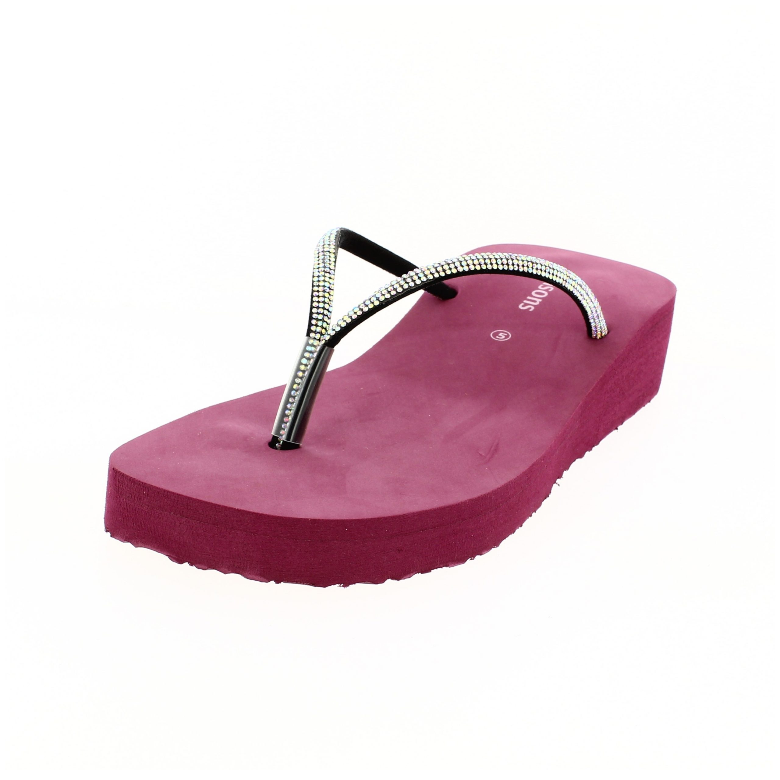 samsons Women Casual THONGS Slippers MAROON