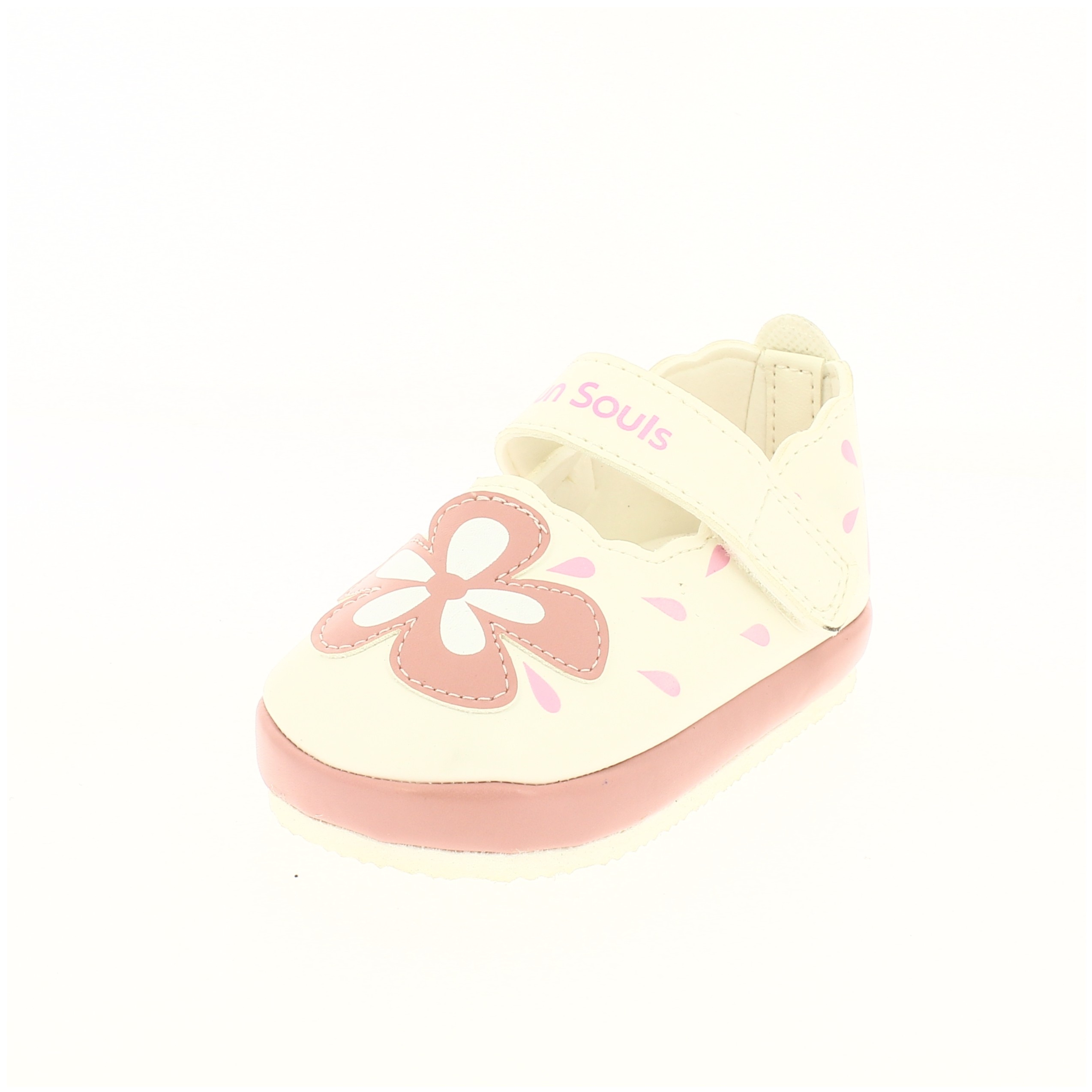 Fun Souls Girls Casual Velcro  Sandals WHITE