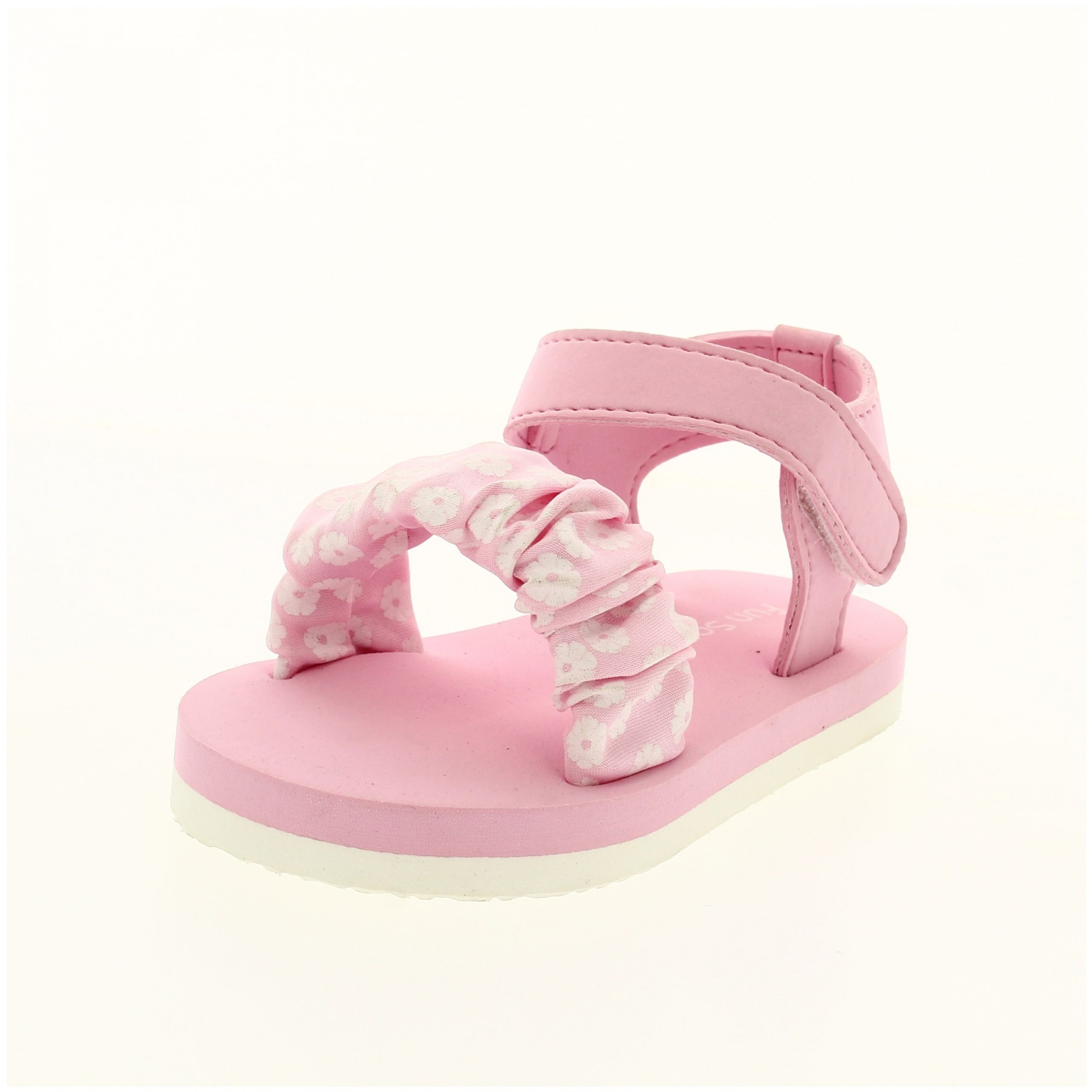 Fun Souls Girls Casual Velcro  Sandals PINK