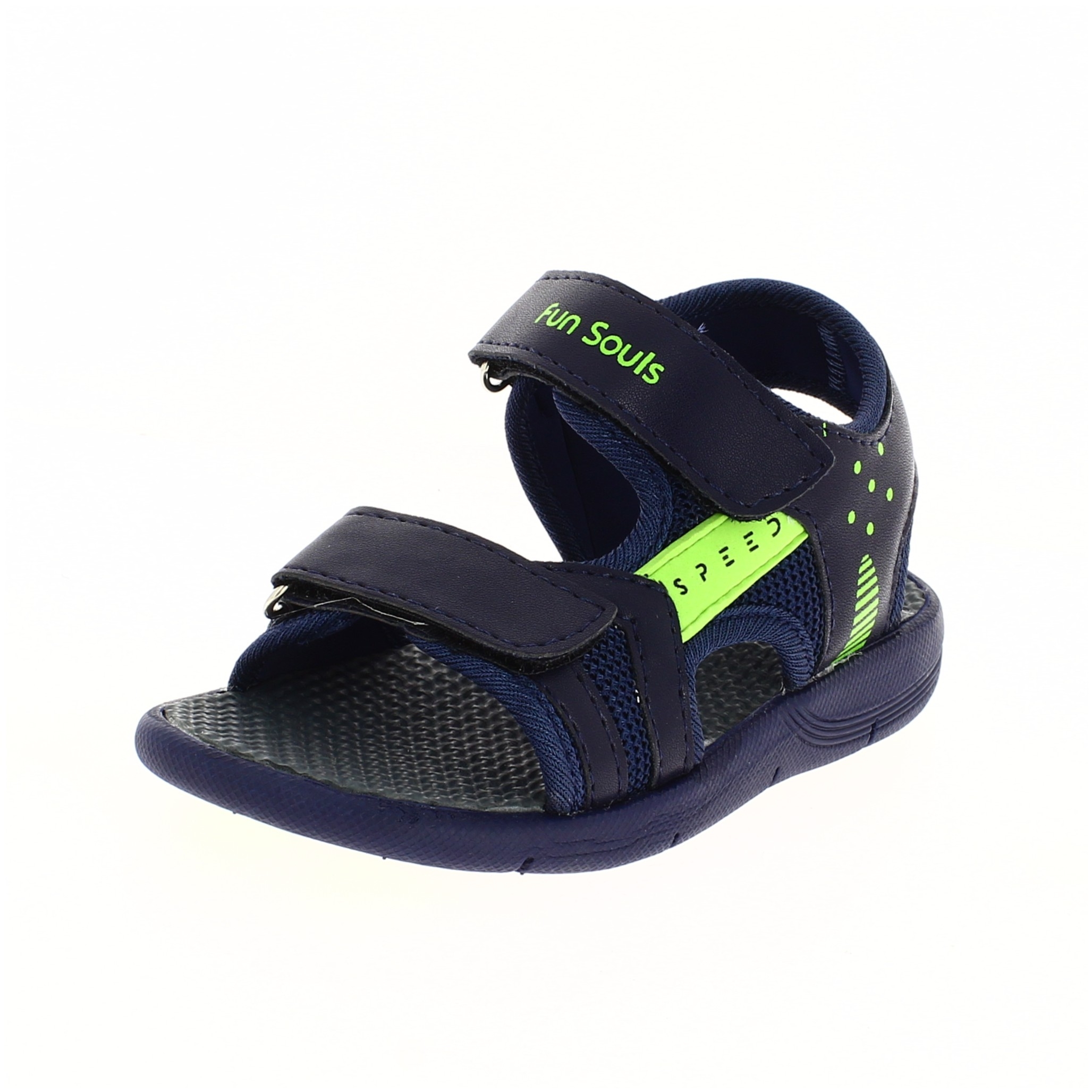 FUN SOULS BOYS CASUAL SLIP -ON SANDAL BLUE