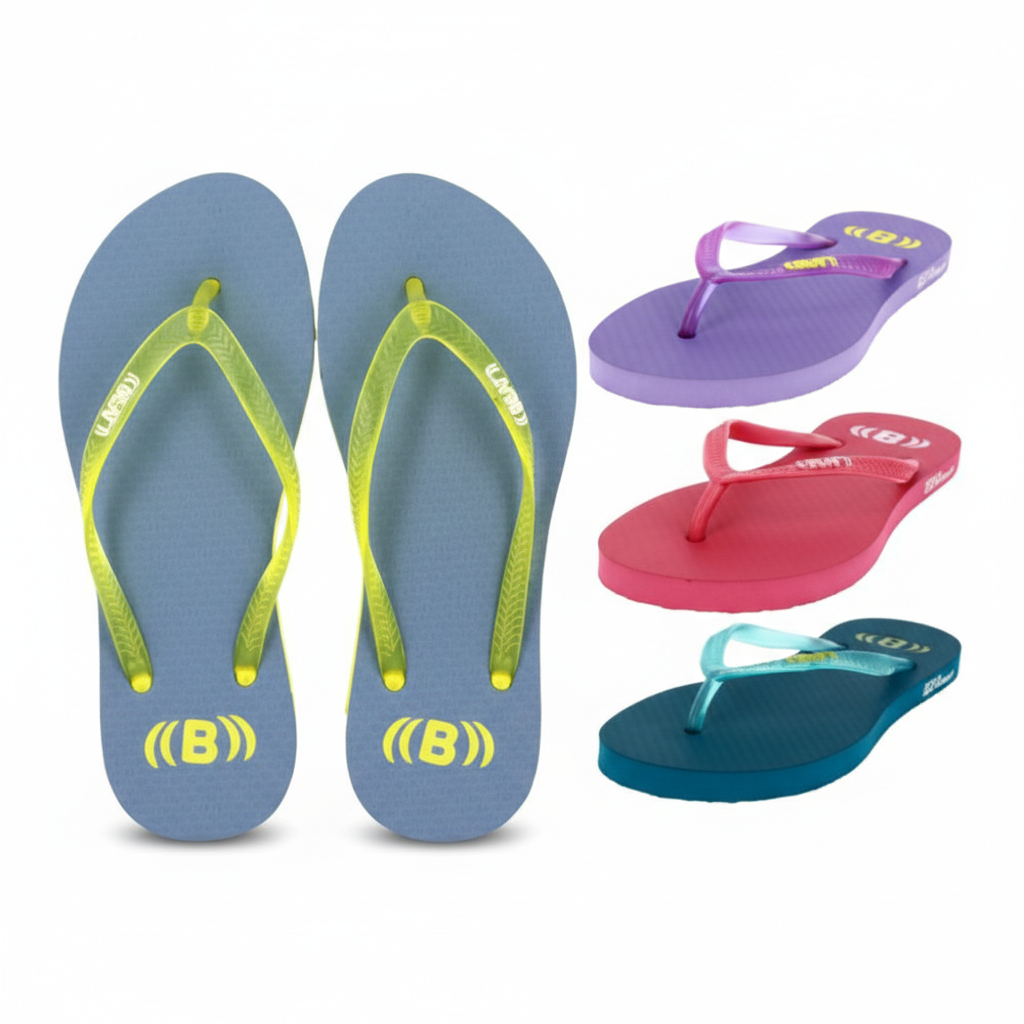 BEAT PLUS  Women Casual FLATS  Flip Flops Yellow, Purple , Aqua , Black