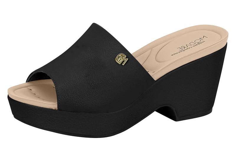 MODARE  Women Casual  Slip-on Slippers BLACK