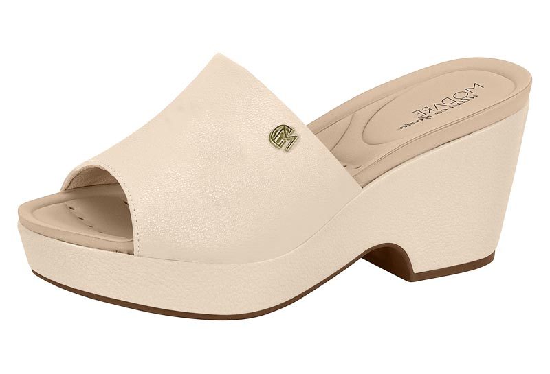 MODARE  Women Casual  Slip-on Slippers CREAM
