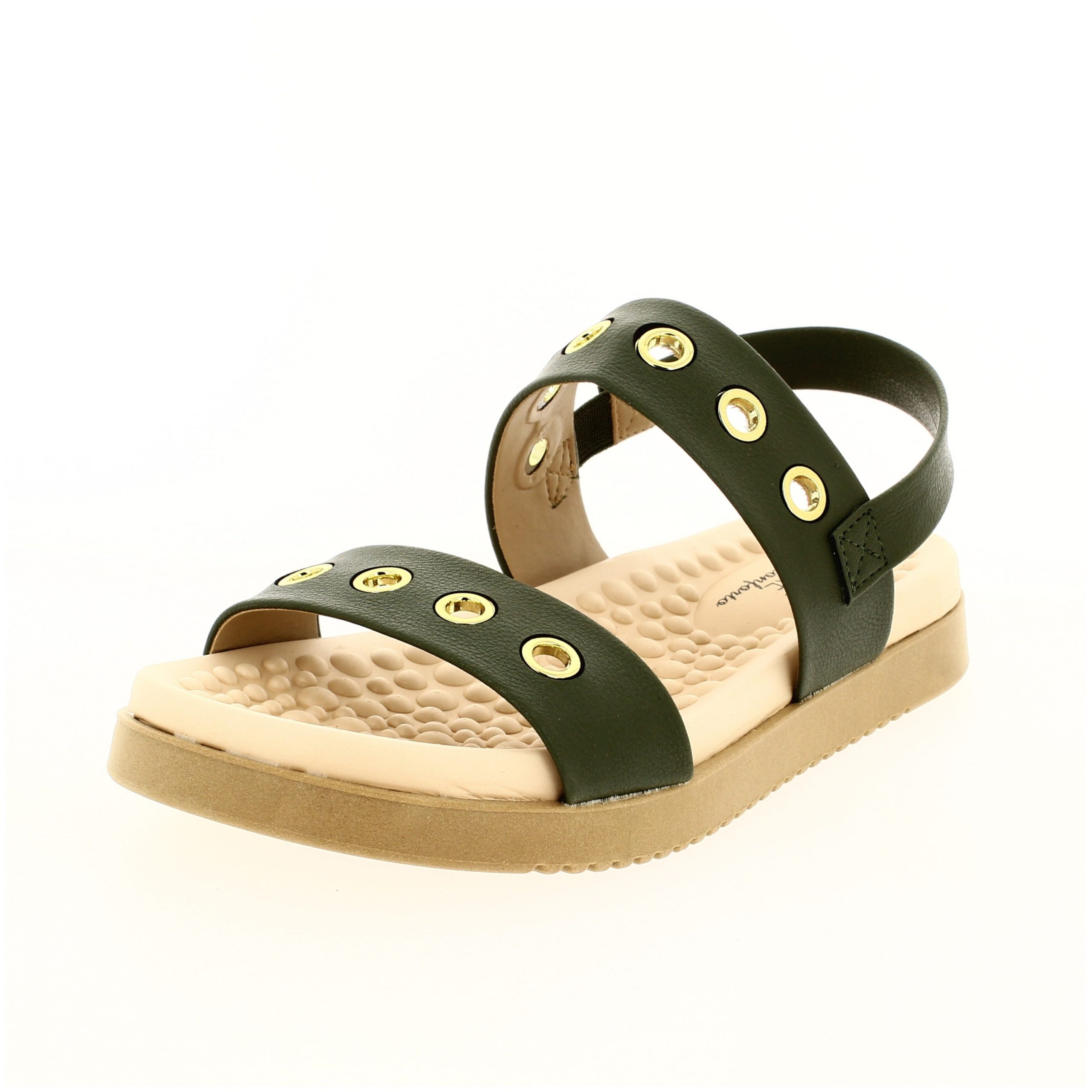 MODARE Women Casual Slip-on Sandals OLIVE