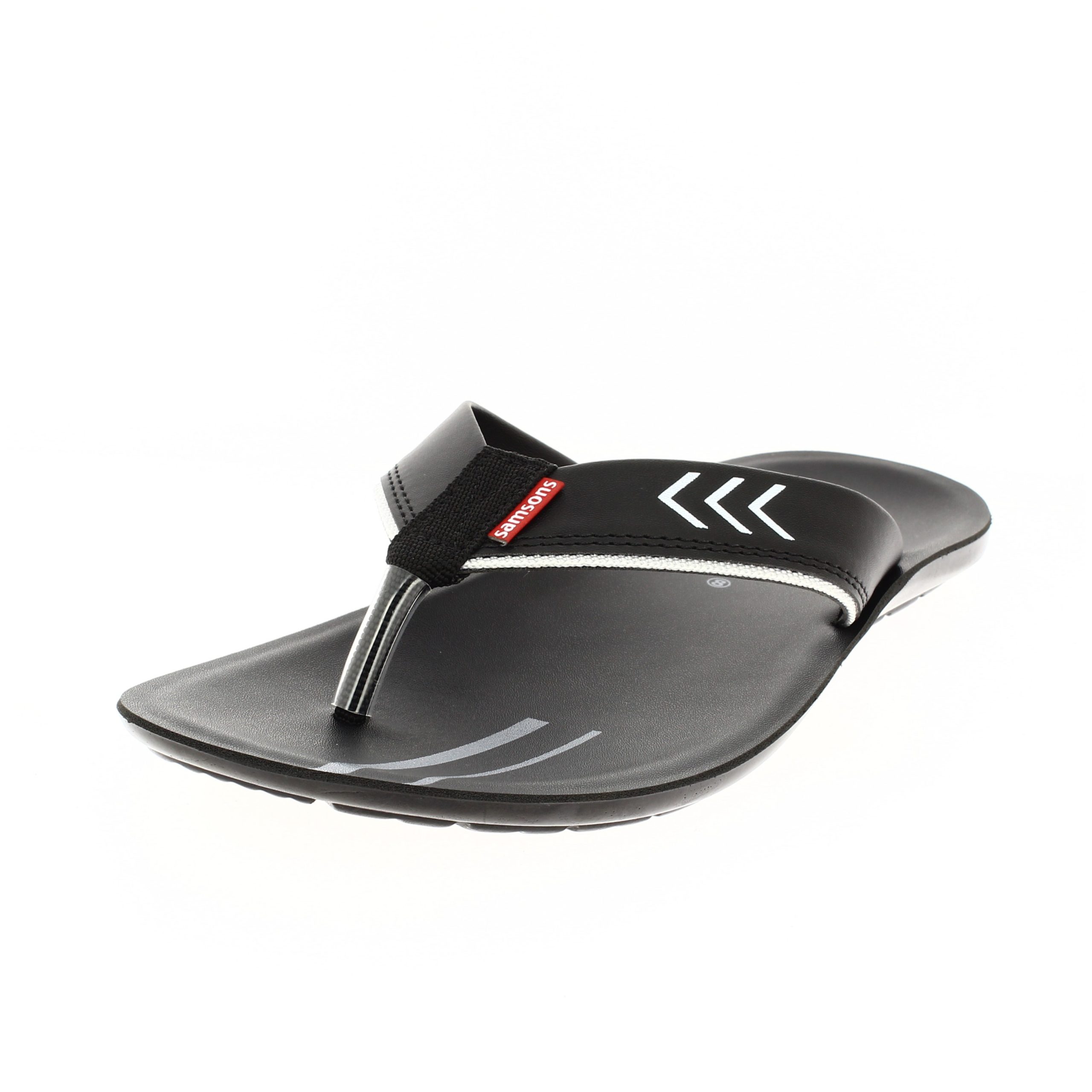 samsons   Men Casual V-strap Slippers BLACK