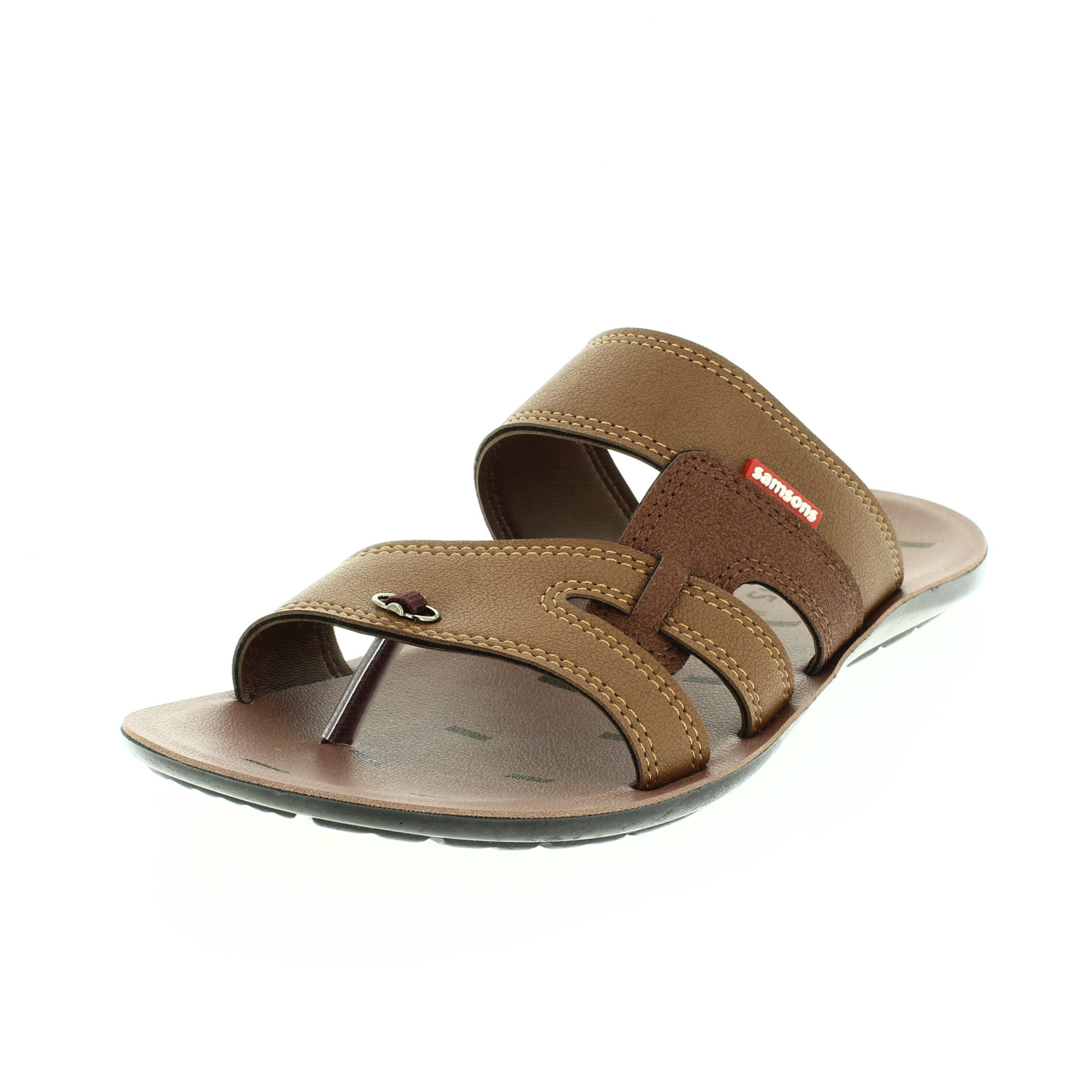 samsons   Men Casual  Toe Ring Slippers BROWN