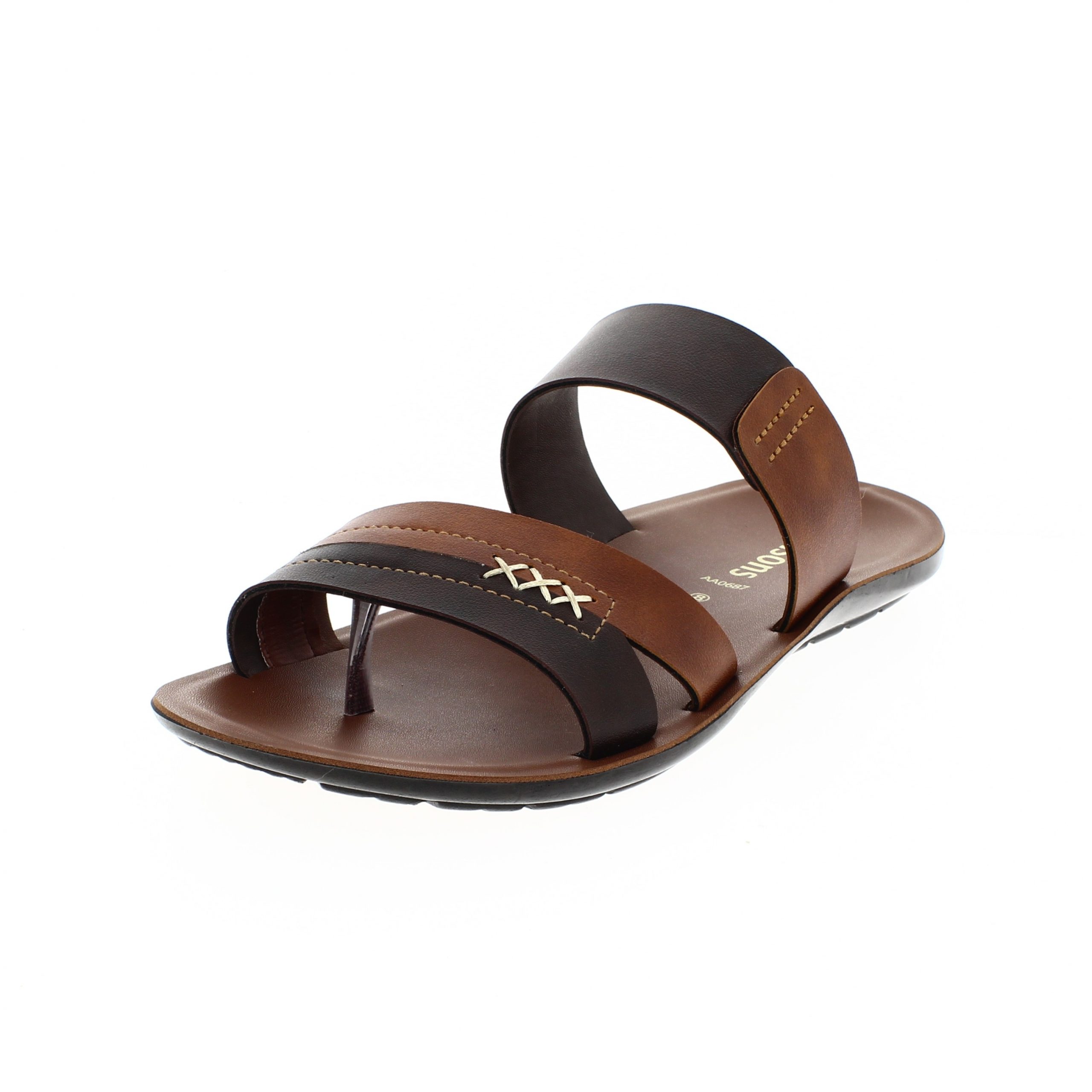 samsons   Men Casual  Toe Ring Slippers BROWN