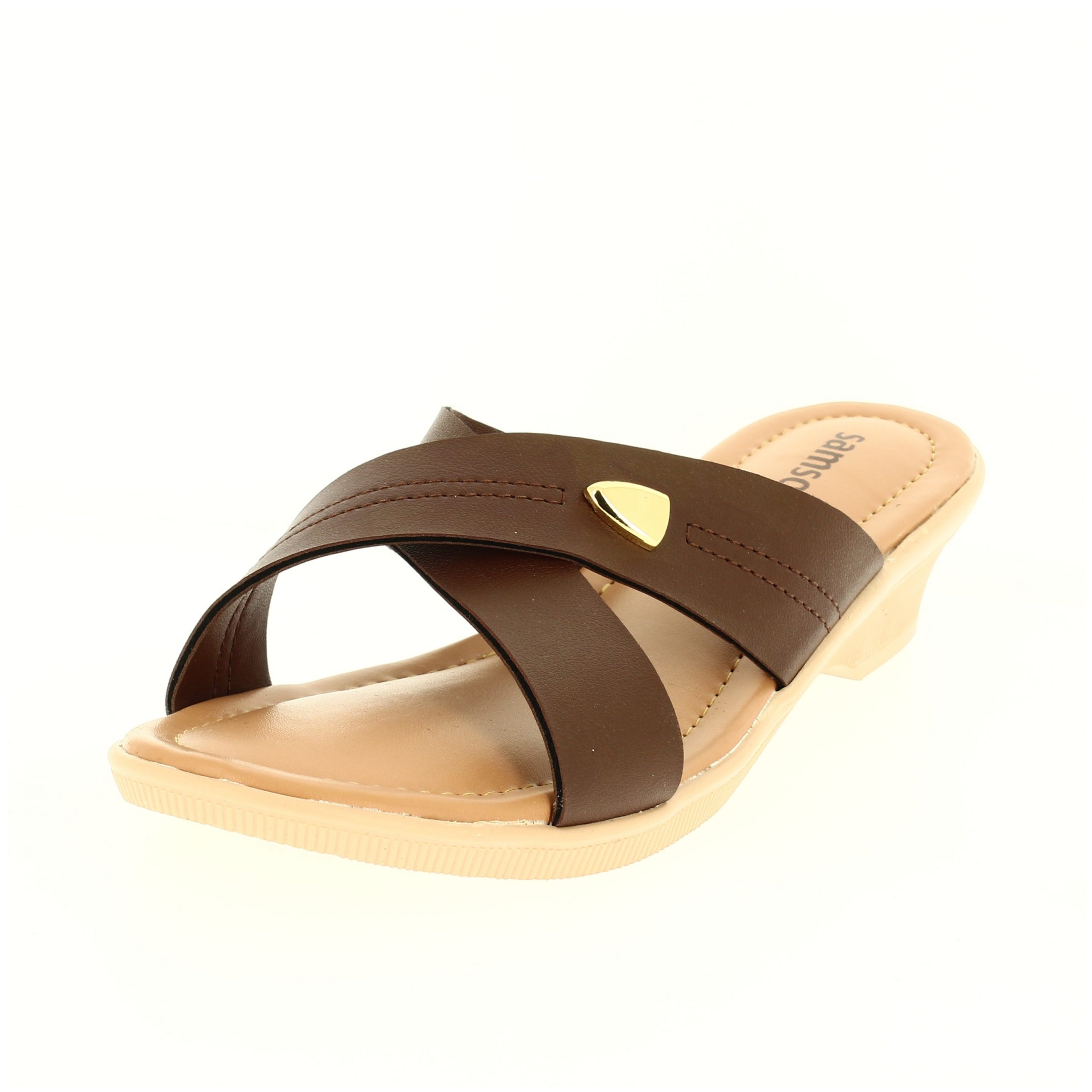 samsons  Women Casual  Slip-on Wedges BROWN