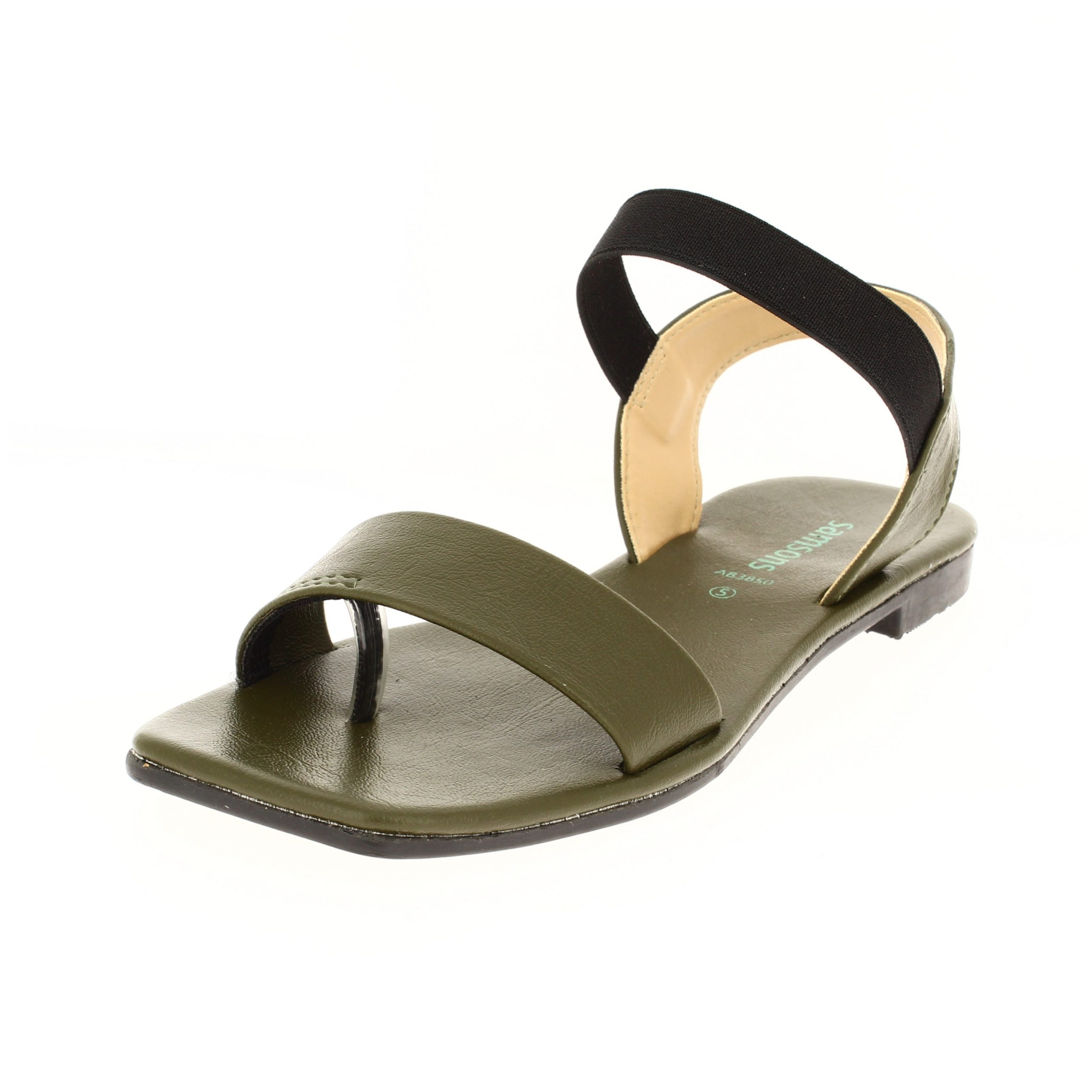 samsons Women Casual Toe Ring Sandals GREEN
