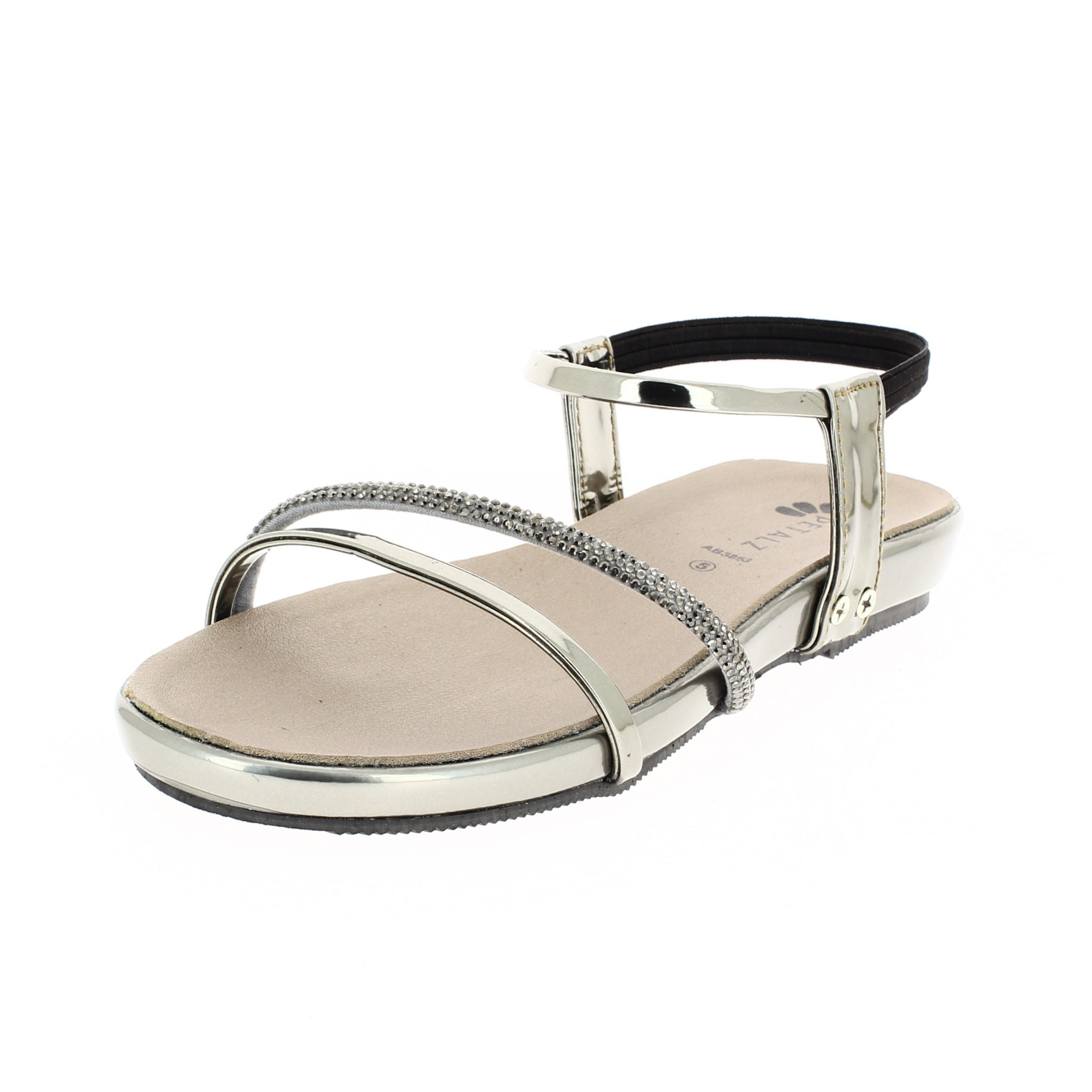 PETALZ  Women Casual FLATS  Sandals METLIC