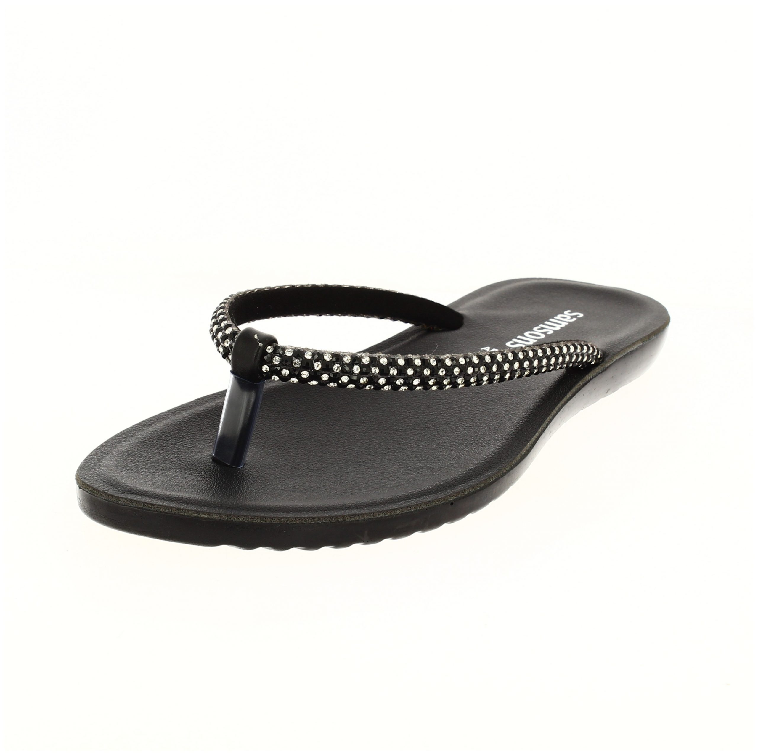 samsons Women Casual THONGS Slippers BLACK
