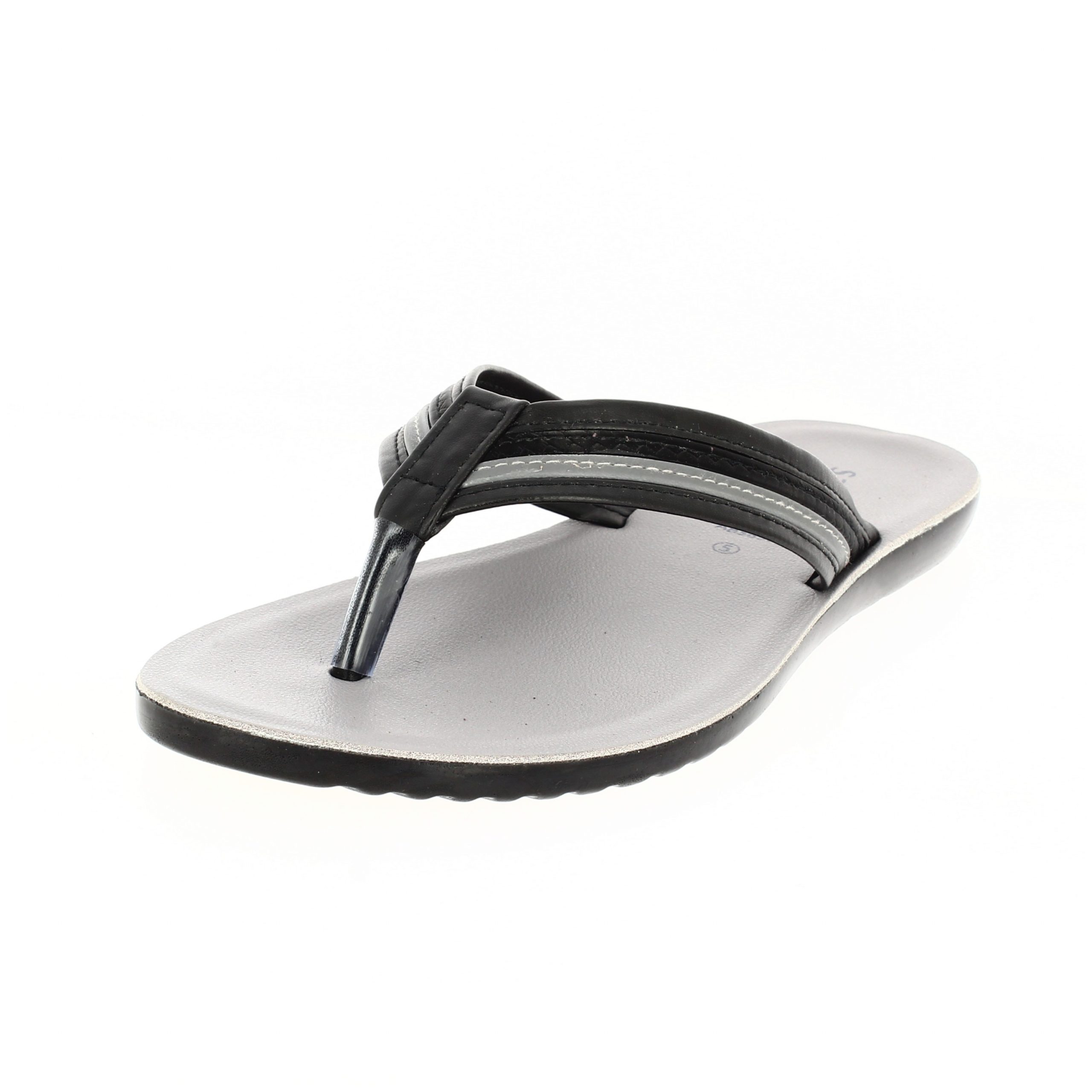 samsons Women Casual V-strap Slippers BLACK