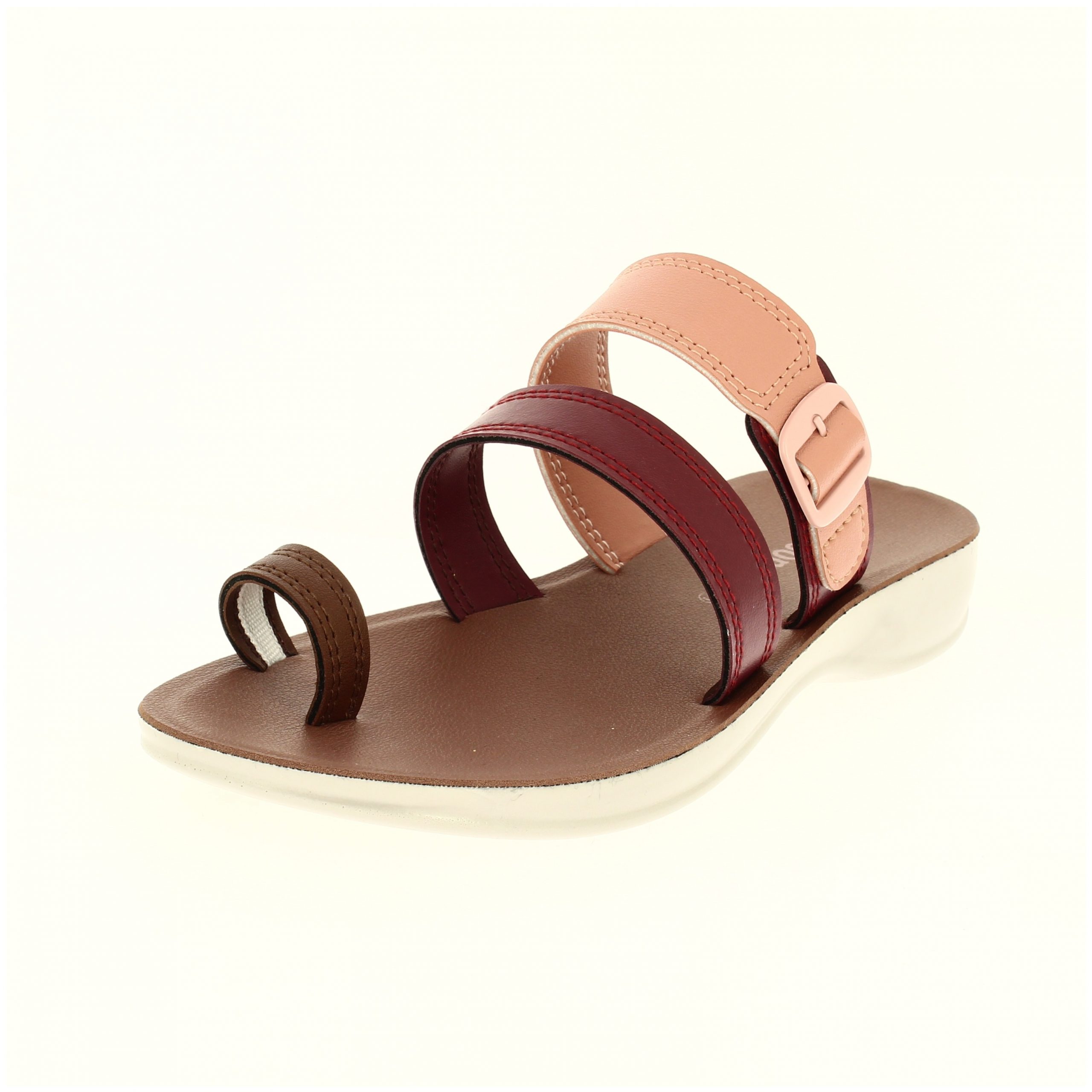 samsons Women Casual Toe Ring Slippers PINK