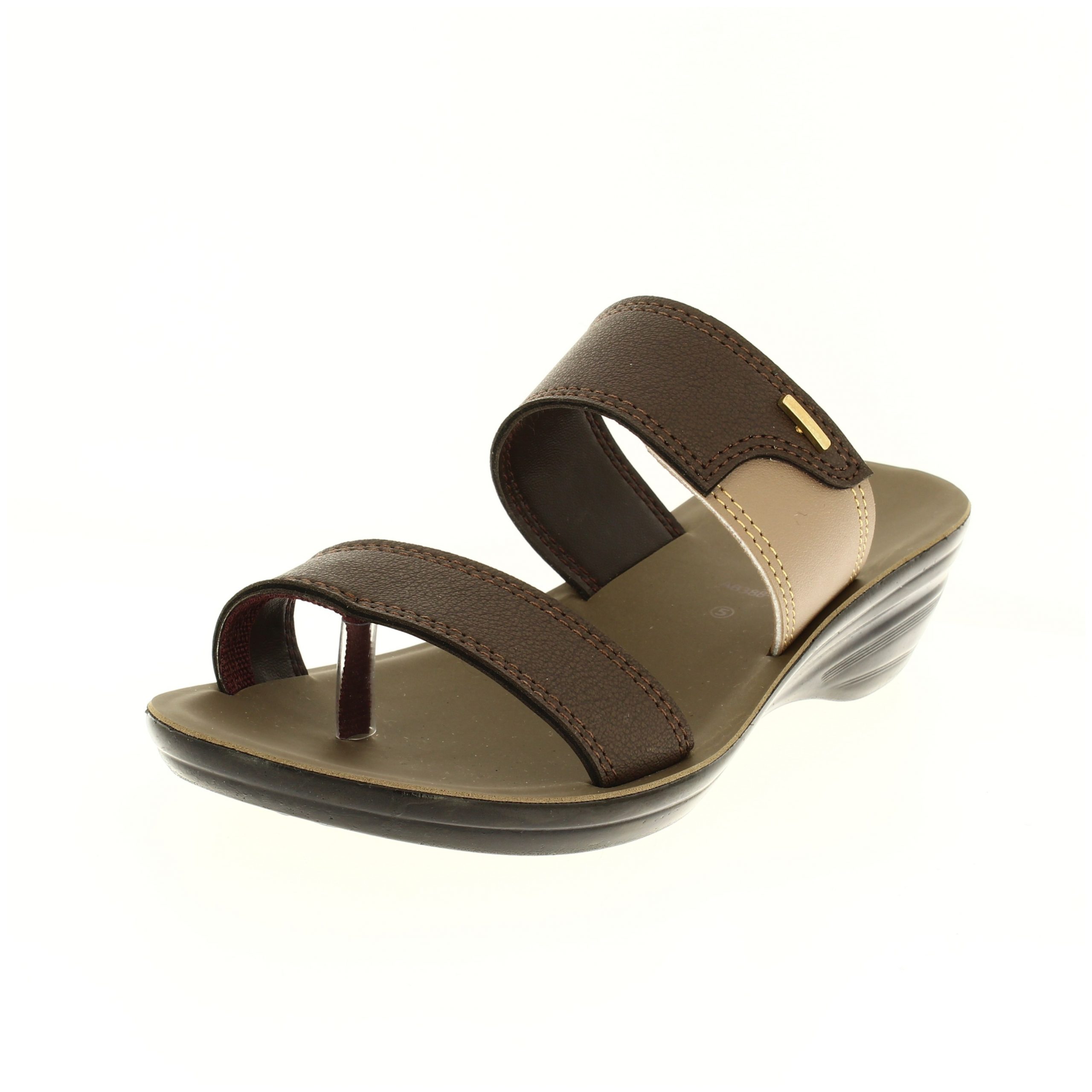 samsons  Women Casual  Toe Ring Wedges BROWN