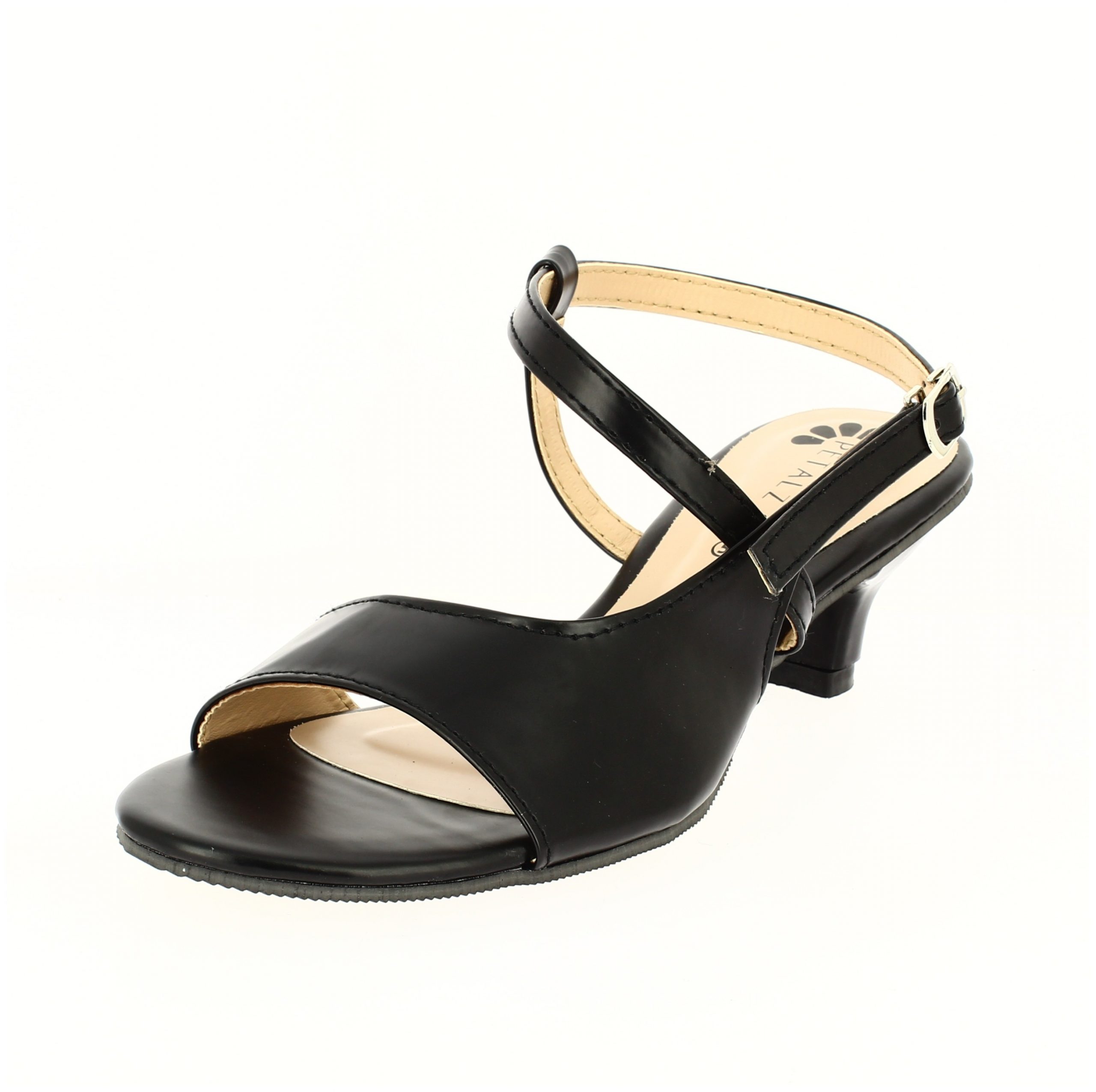 PETALZ  Women Formal  Slip-on Heels BLACK