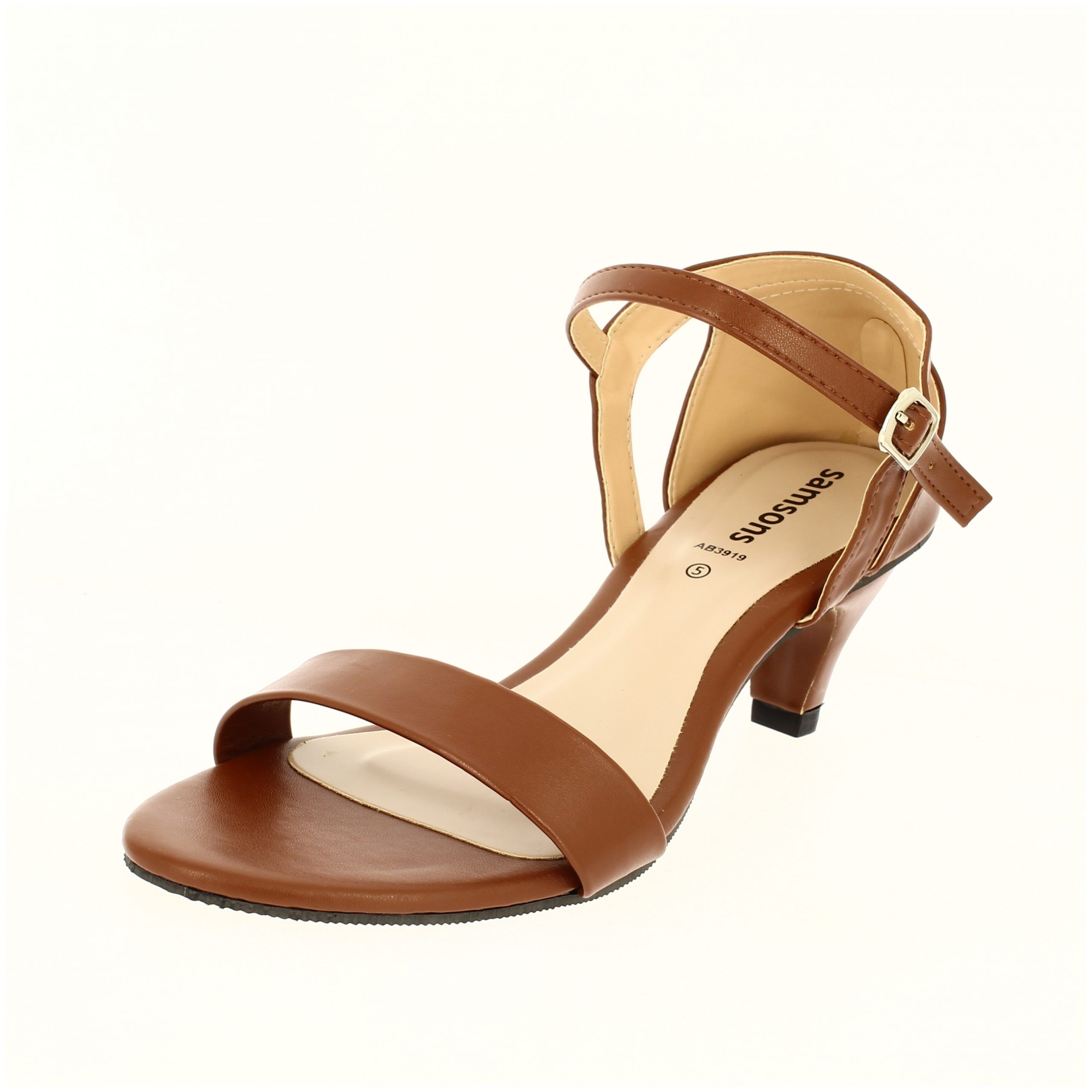 samsons Women Formal Slip-on Sandals BROWN