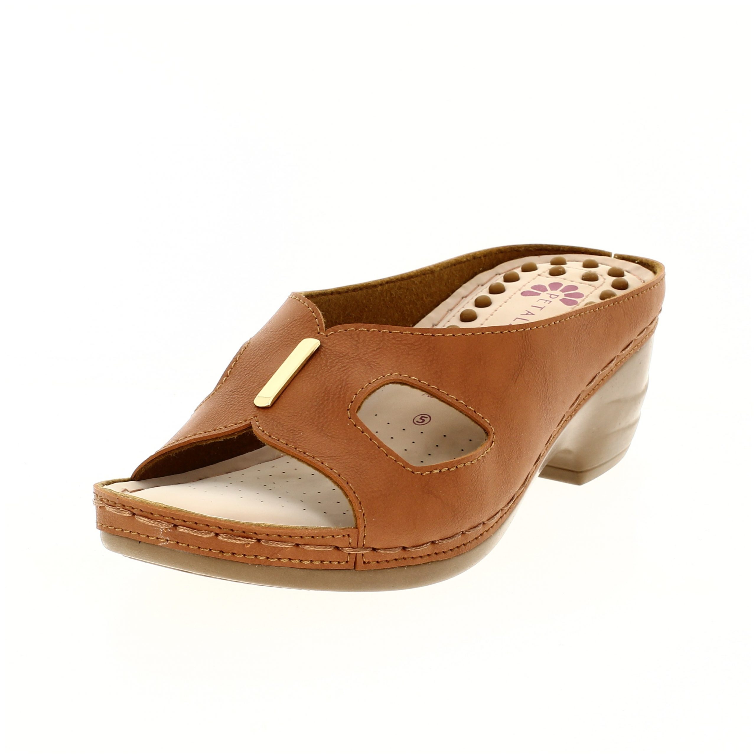 PETALZ Women Casual Slip-on Wedges TAN