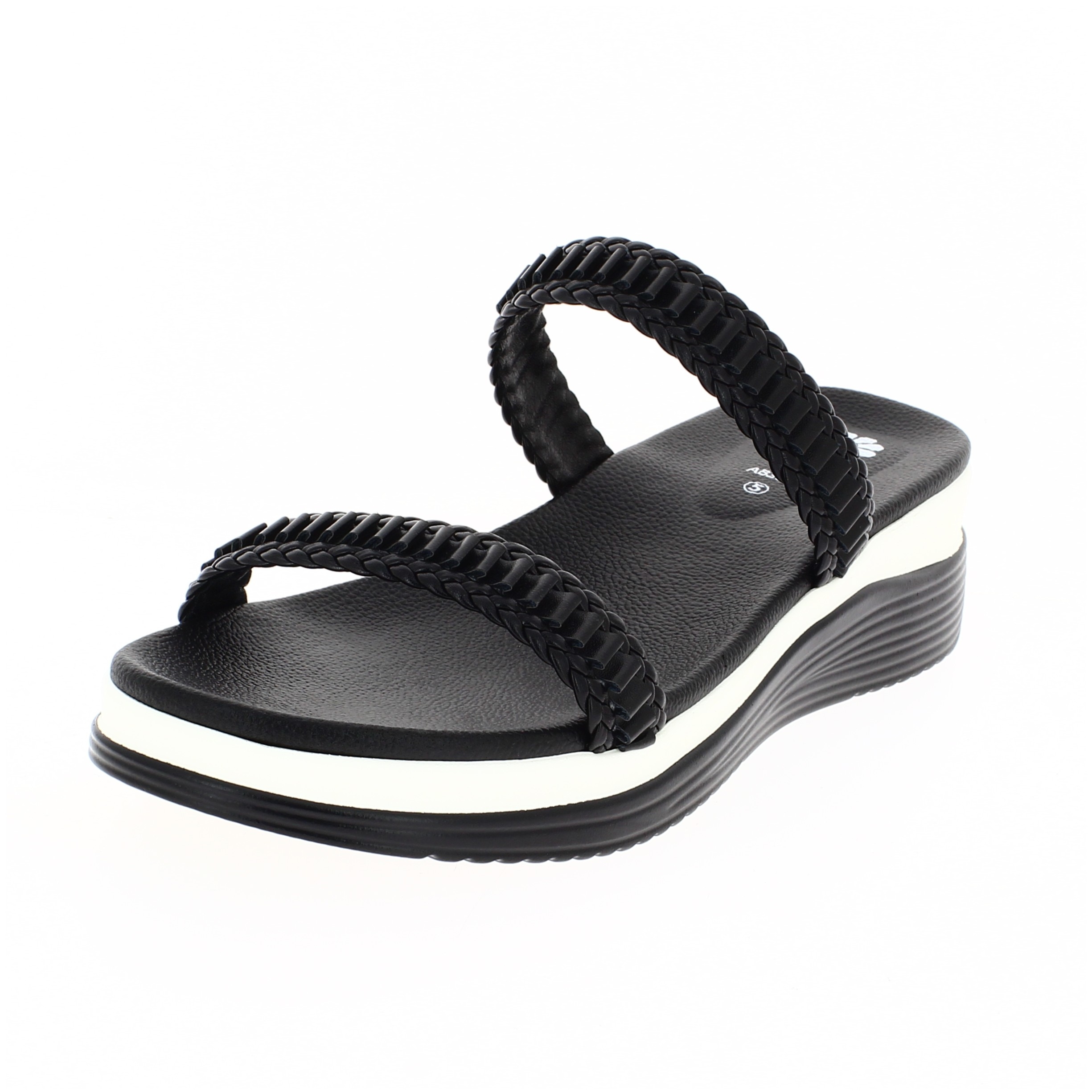 PETALZ  Women Casual  Slip-on Wedges BLACK