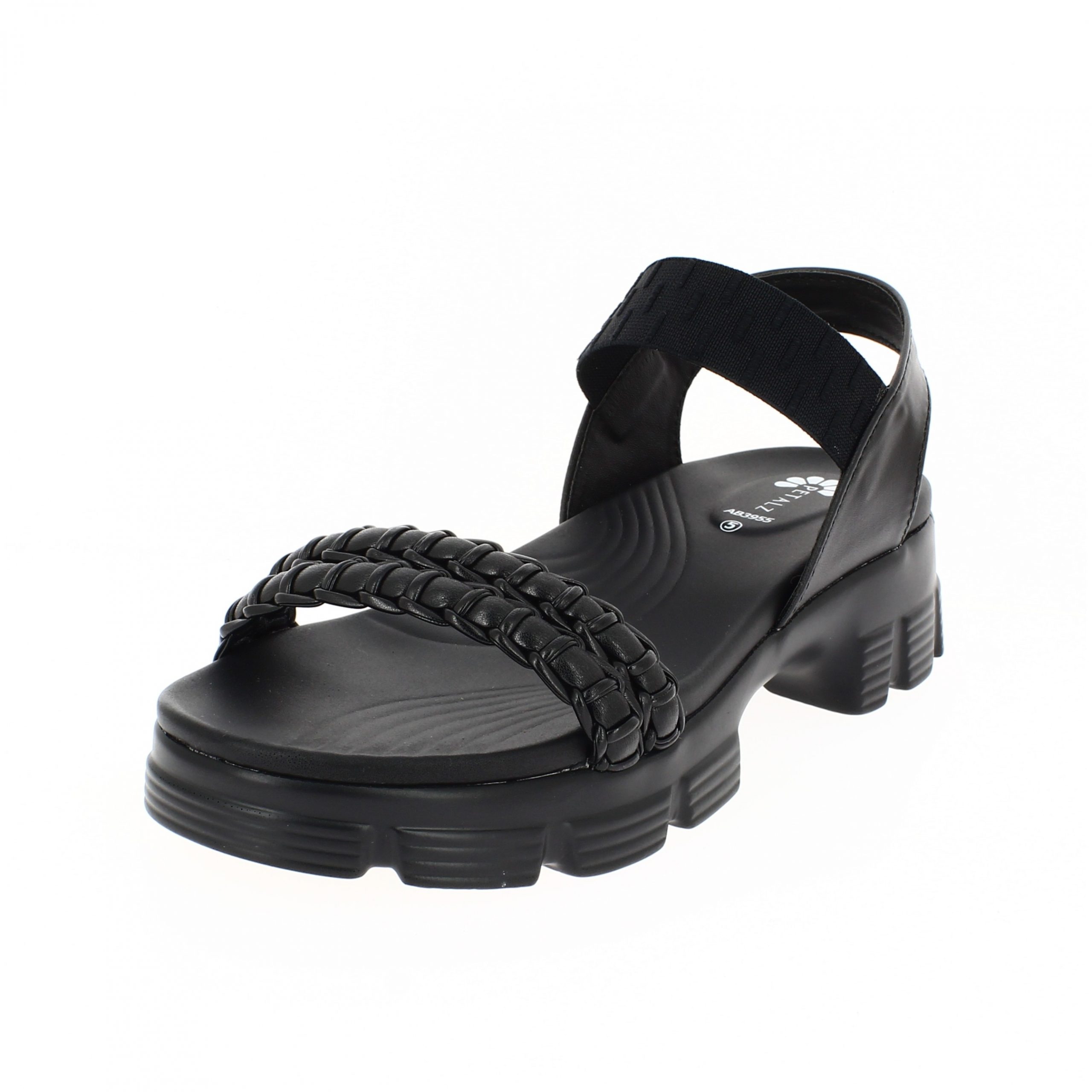 PETALZ  Women Casual  Slip-on Heels BLACK