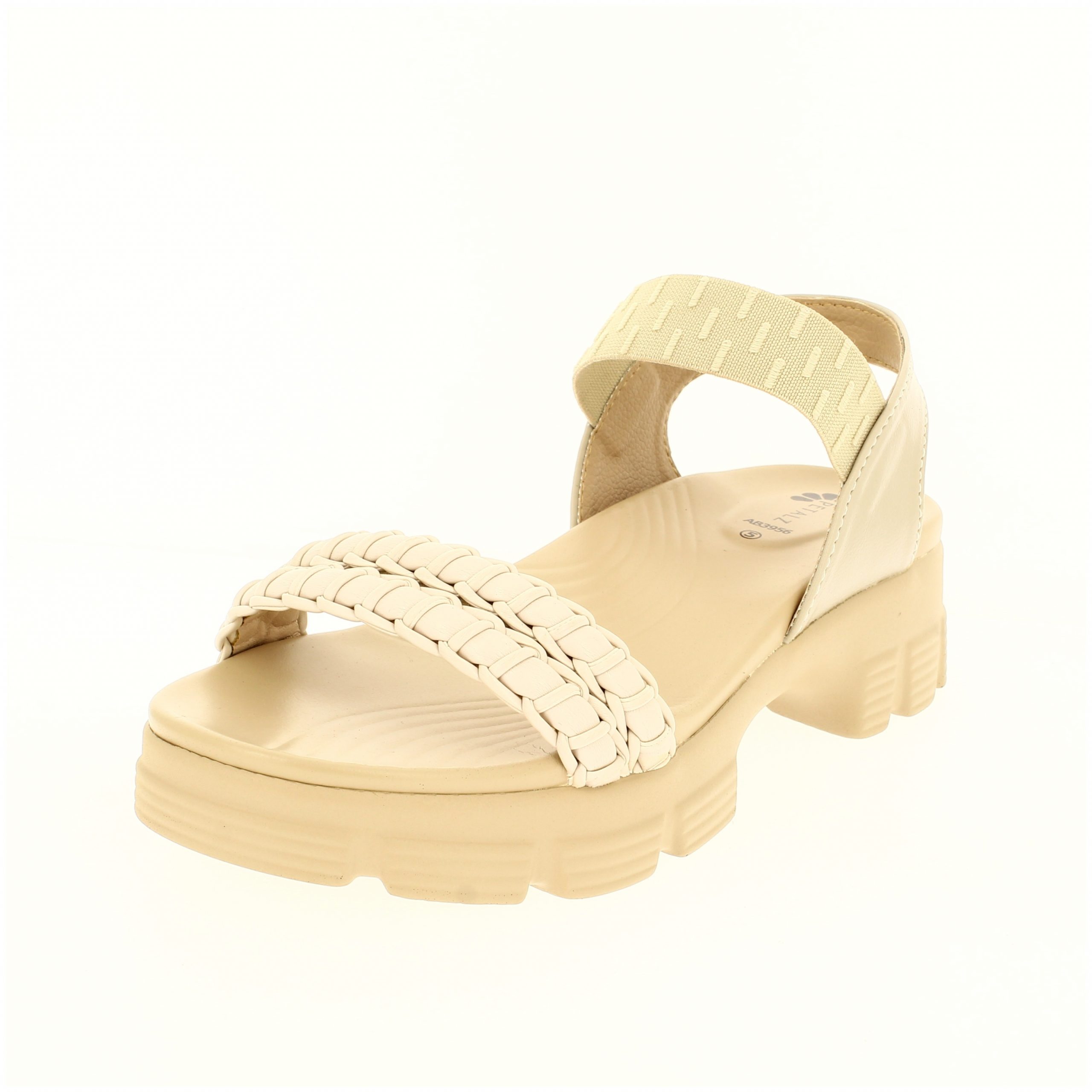 PETALZ  Women Casual  Slip-on Heels BEIGE