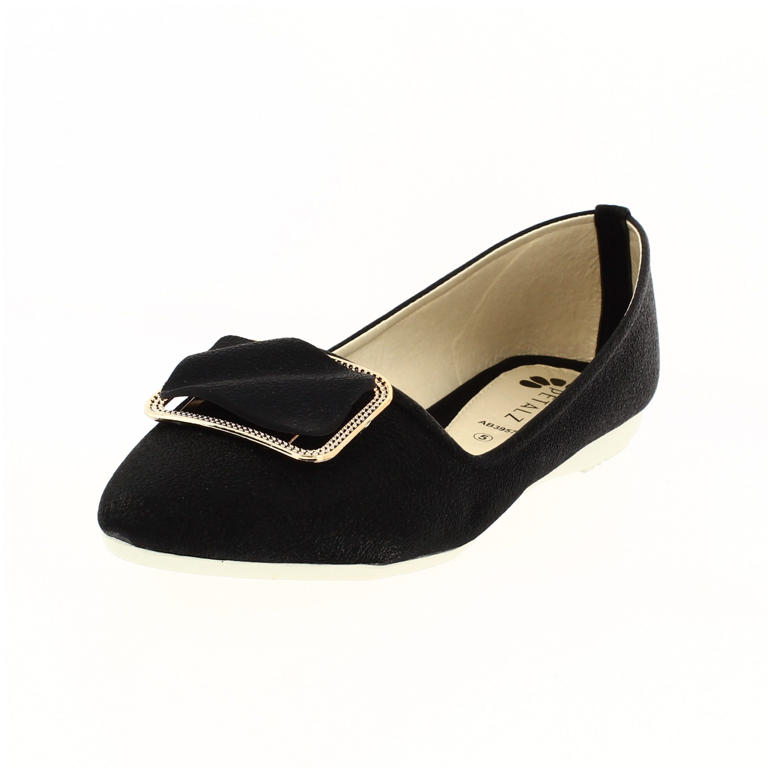 PETALZ  Women Formal BALLERINA Shoes BLACK