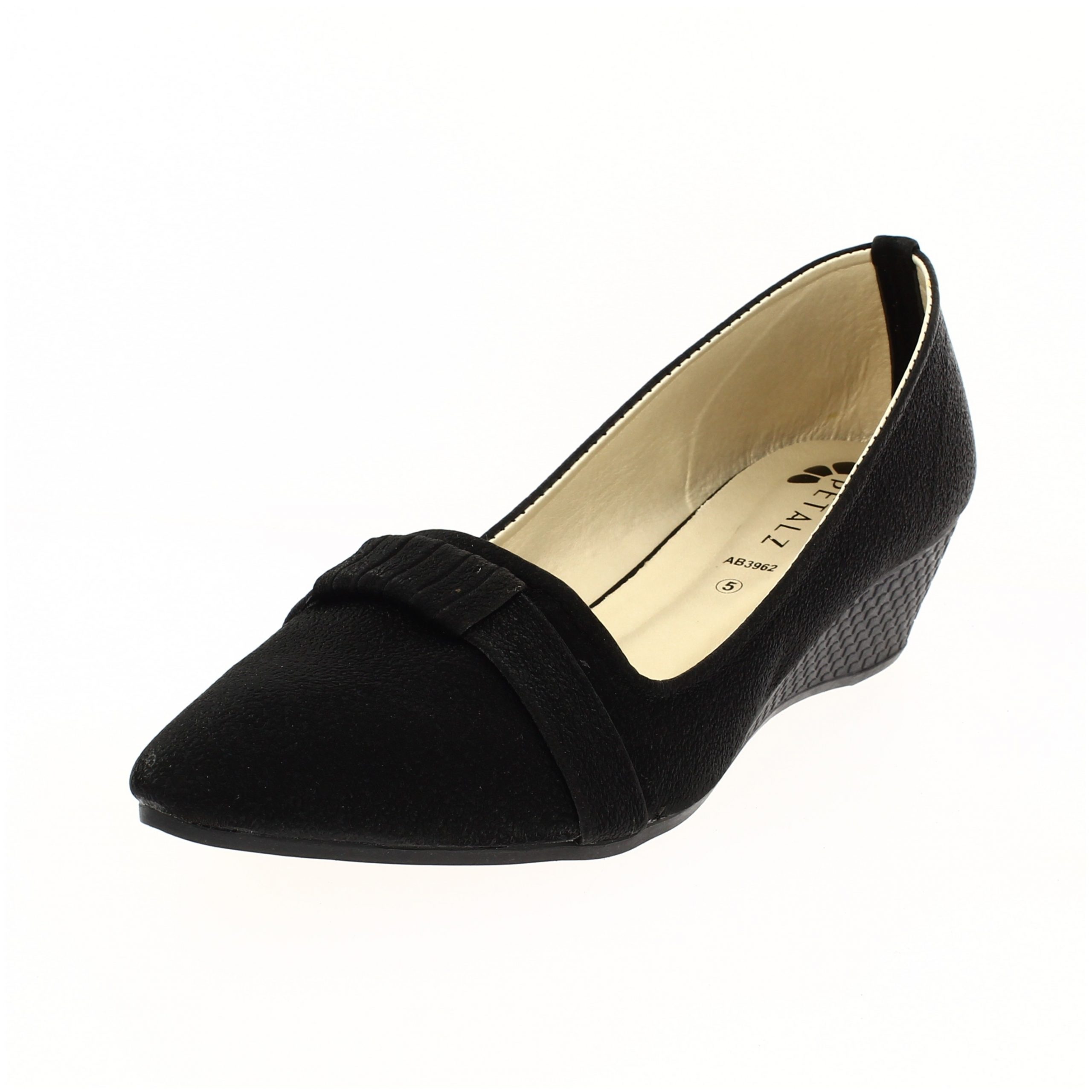 PETALZ Women Formal Pumps Shoes Black